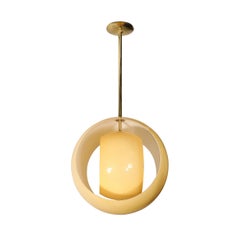 Mid-Century Hand-Blown Murano Glass "Eclipse" Pendant by Carlo Nason for Mazzega