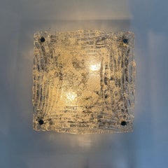 Mid-century hand blown murano glass Mazzega ceiling lamp / wall lamp , 1970s