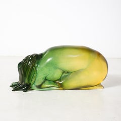 Mitte des Jahrhunderts mundgeblasenes Murano-Glas Akt-Skulptur signiert Giancarlo Signoretto