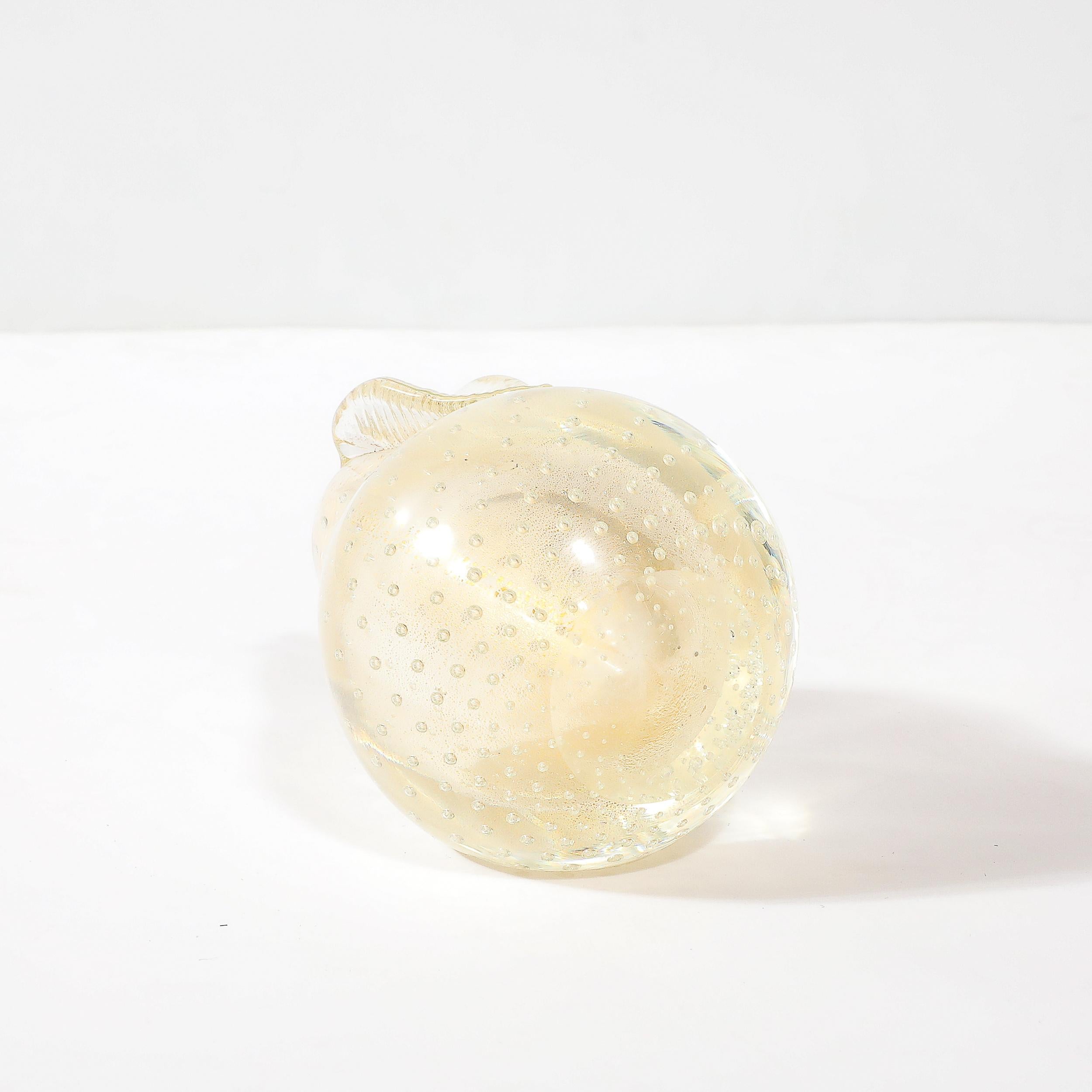 Mid-Century Hand-Blown Murano Glass w/ Murines & 24k Gold Pear 4