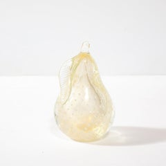 Mid-Century Hand-Blown Murano Glass w/ Murines & 24k Gold Pear