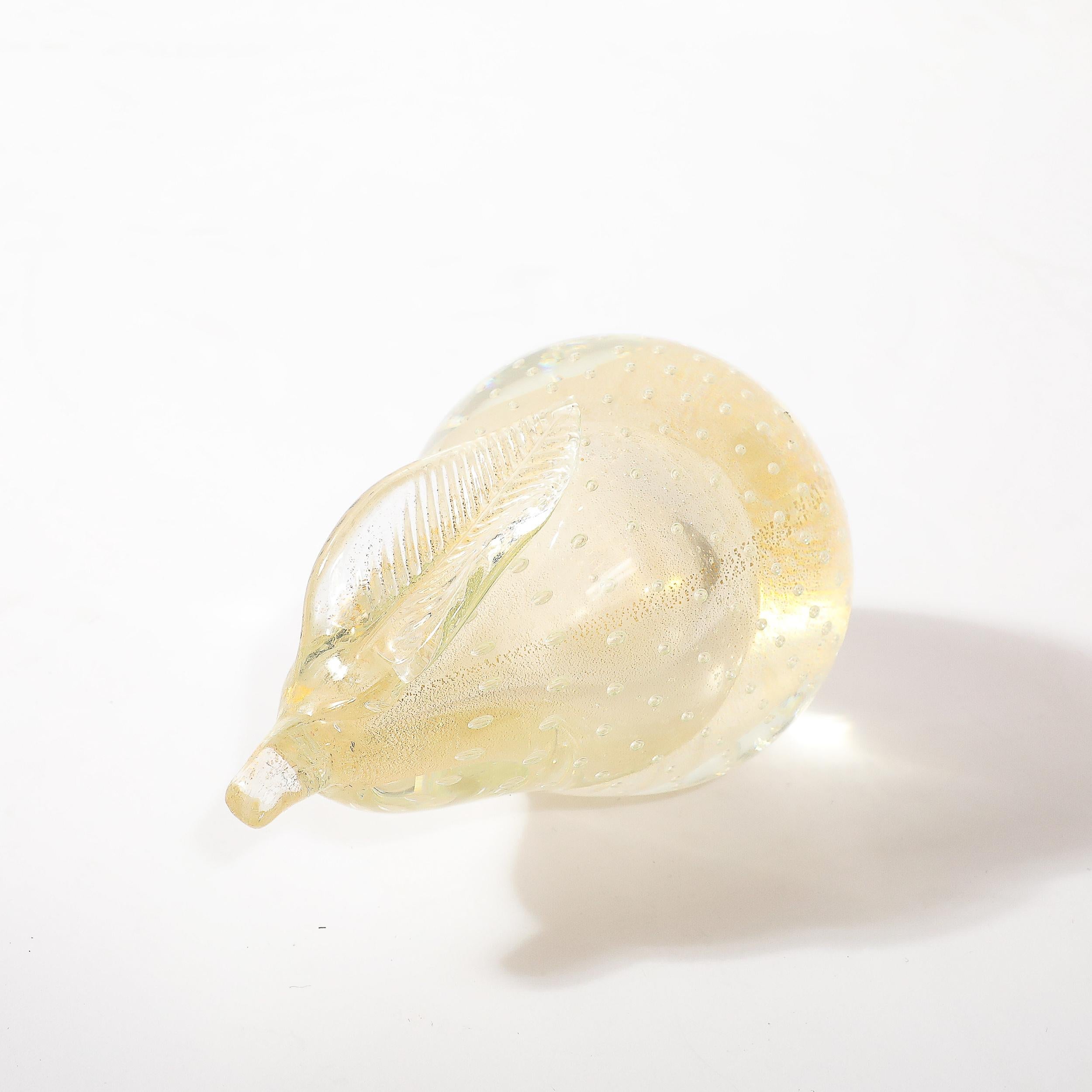 Mid-Century Hand-Blown Murano Glass w/ Murines & 24k Gold Pear 3