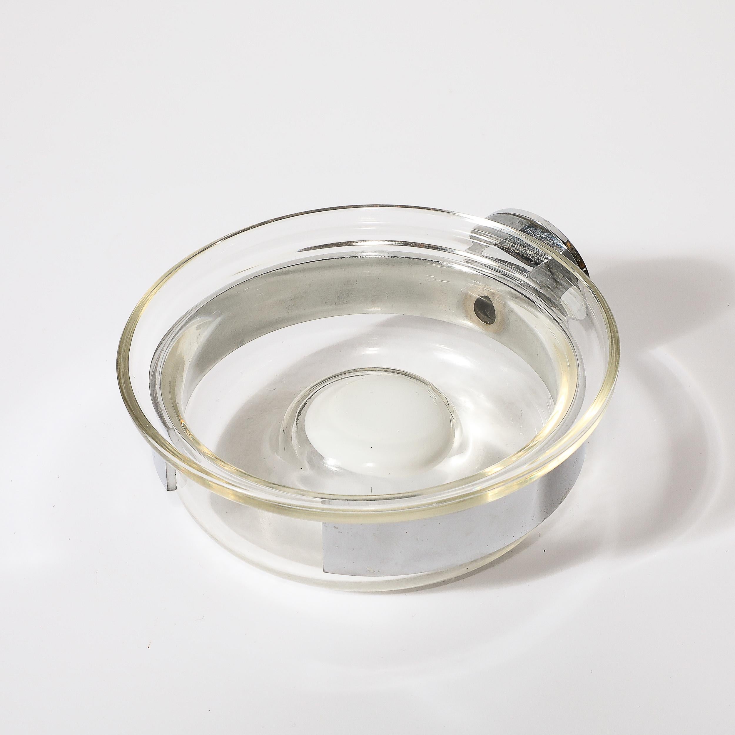 Mid-Century Hand-Blown Murano Glass Wall Mounted Soap Dish Signed Venini For Sale 4
