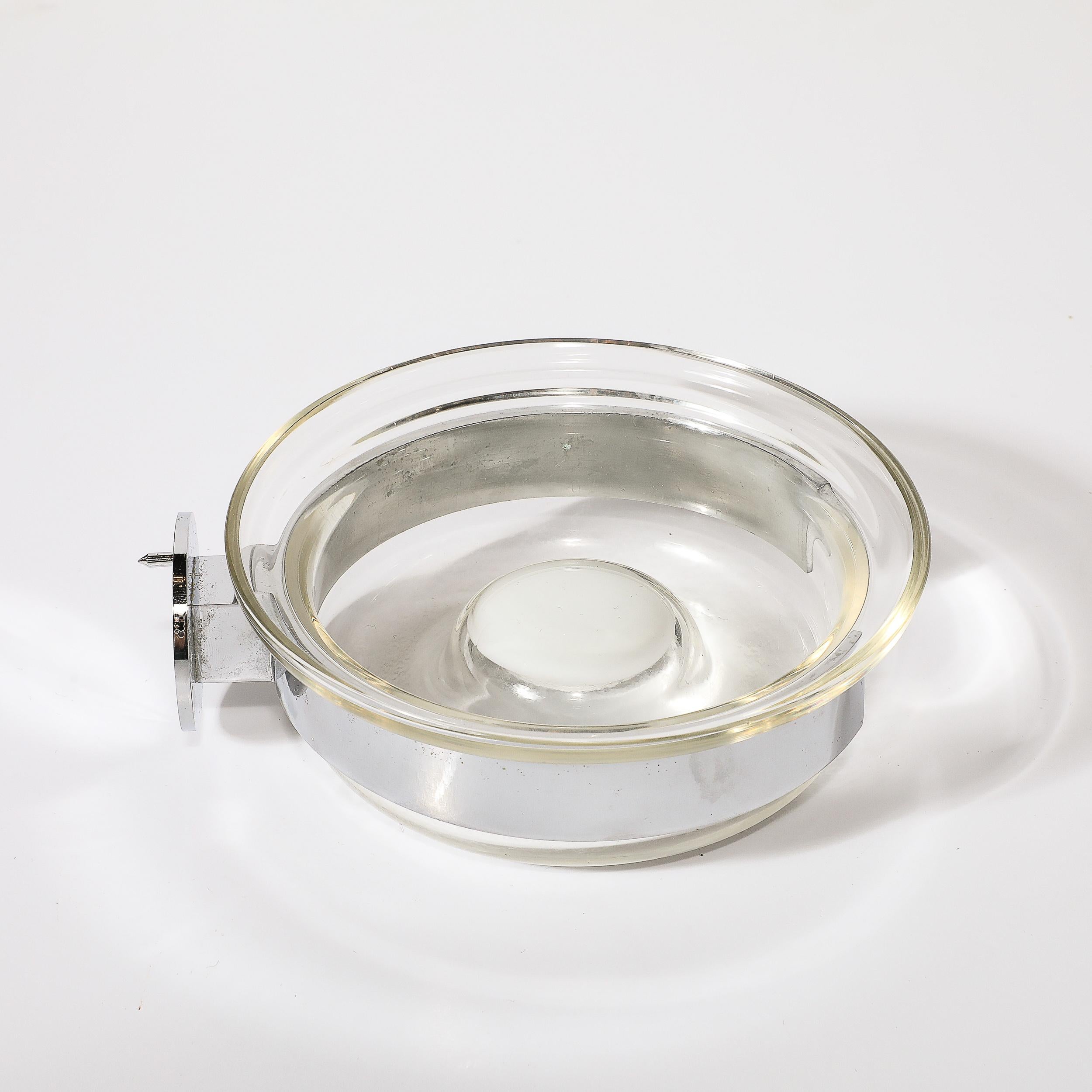 Mid-Century Hand-Blown Murano Glass Wall Mounted Soap Dish Signed Venini For Sale 6