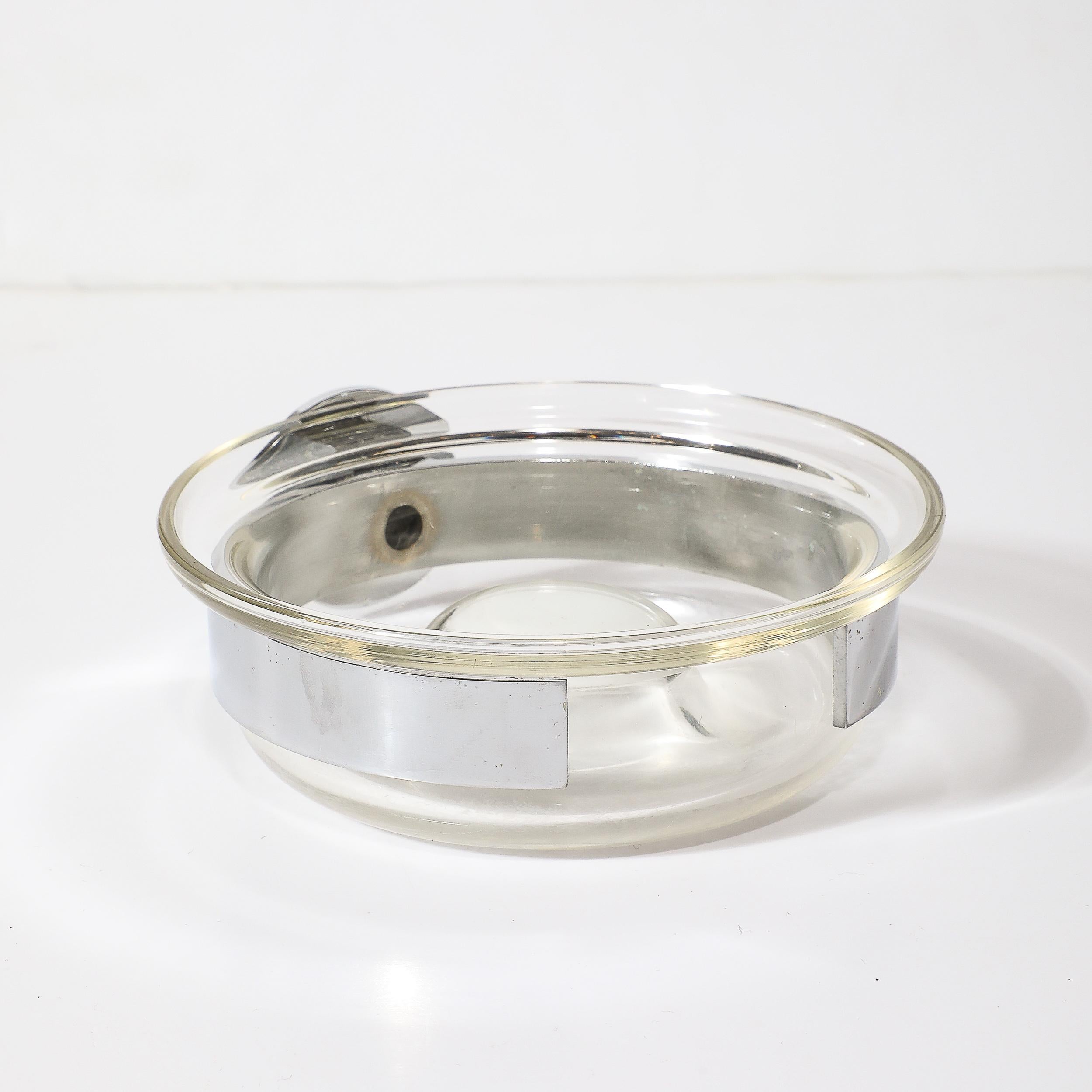 Mid-Century Modern Mid-Century Hand-Blown Murano Glass Wall Mounted Soap Dish Signed Venini For Sale