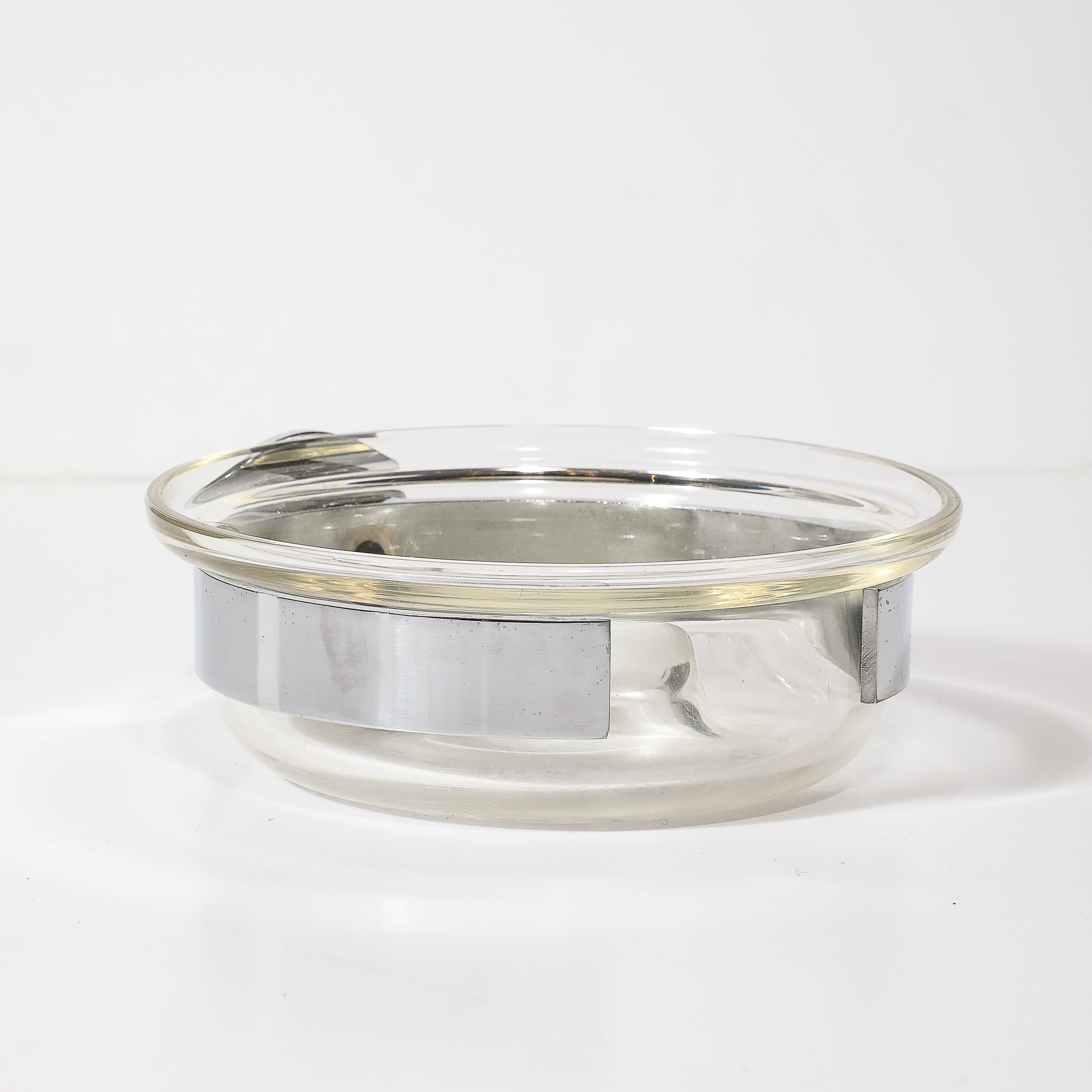 Italian Mid-Century Hand-Blown Murano Glass Wall Mounted Soap Dish Signed Venini For Sale