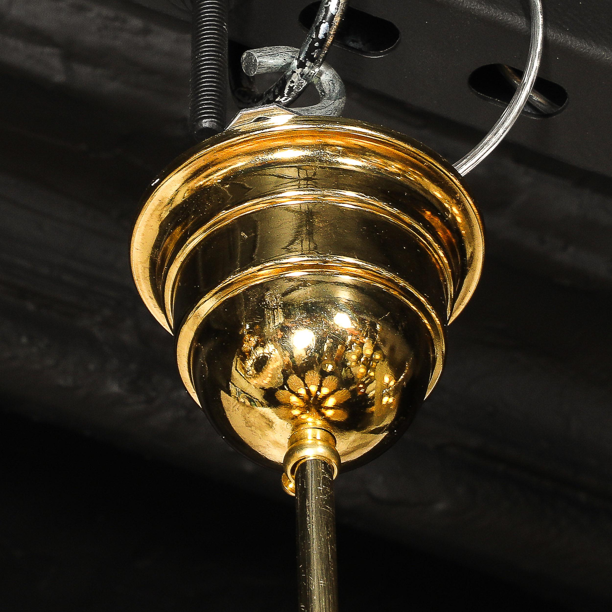 Lampadario di metà secolo in vetro di Murano soffiato a mano e scanalato di Barovier&Toso in vendita 2