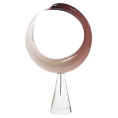 Mitte des Jahrhunderts mundgeblasen Spirale Murano Glas Vogel-Skulptur signiert Salviati