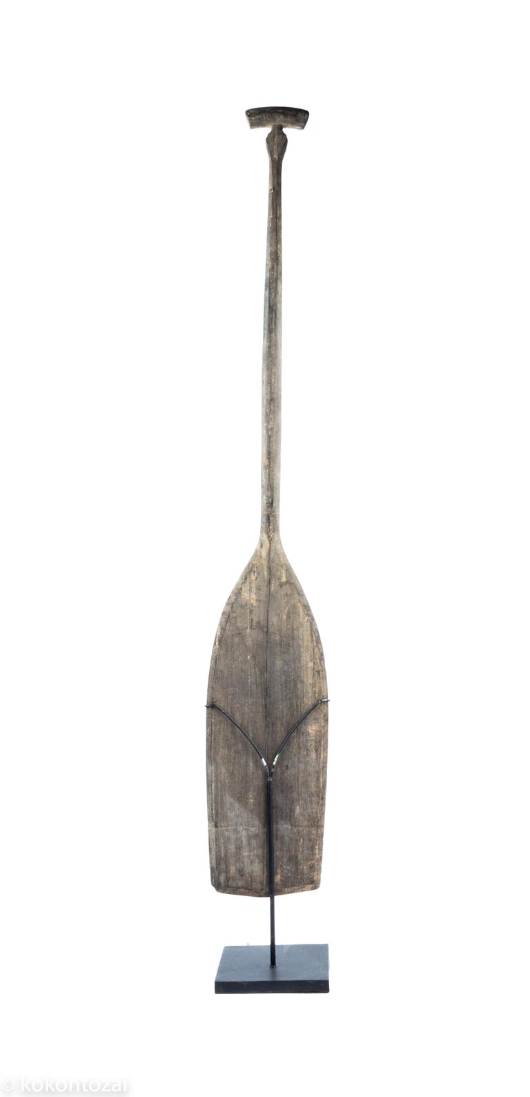 Midcentury Hand Carved Wood Oar Paddle from Indonesia at 1stDibs