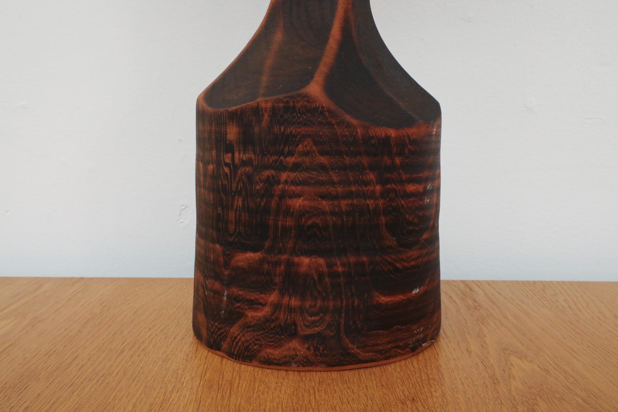Mid-Century Hand Carved Wood Table Lamp For Sale 5