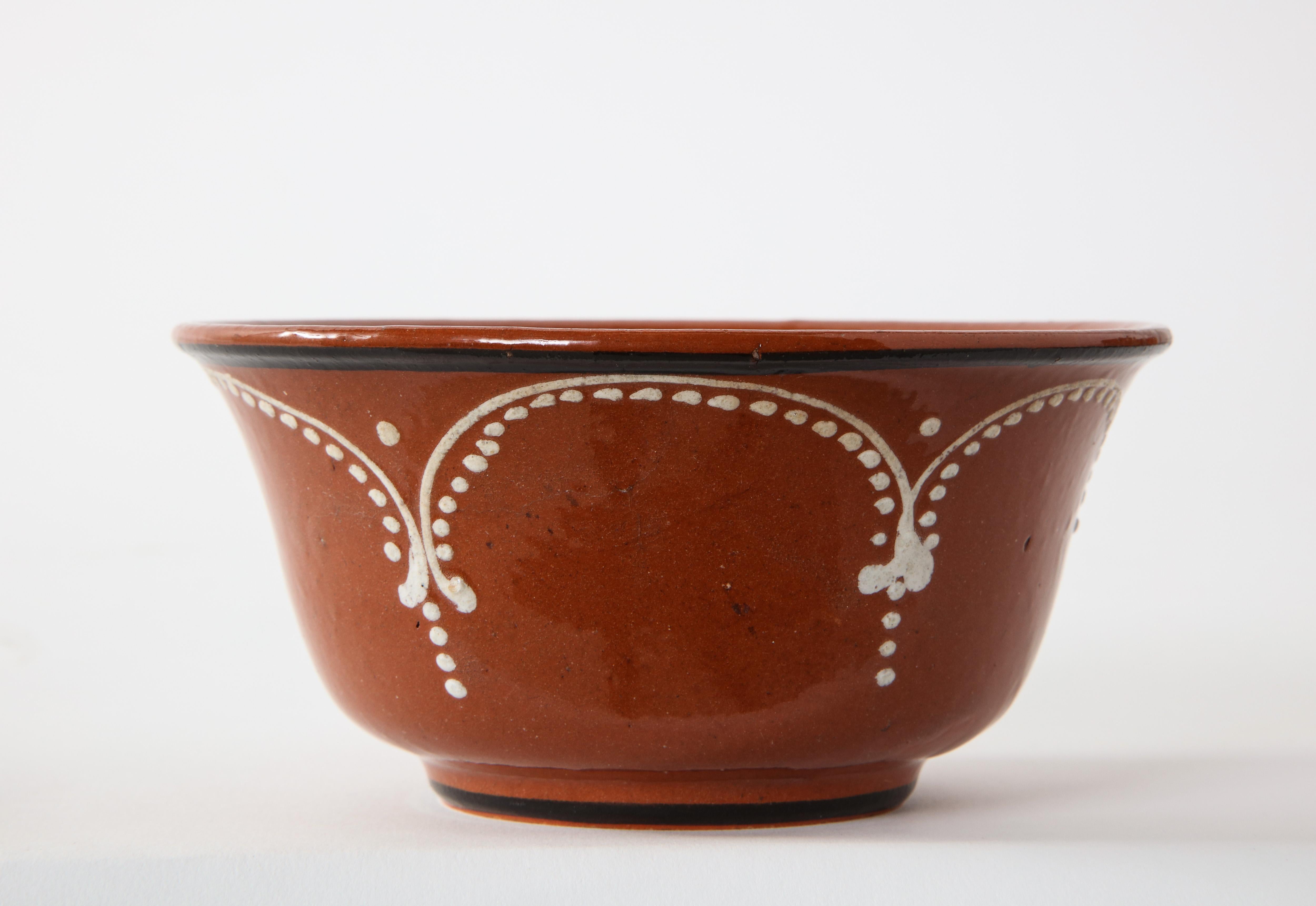 Midcentury Hand-Glazed Mexican Tlaquepaque Terracotta Bowls, Set of 10 4