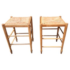 Antique Mid Century Hand Made Bar Stools