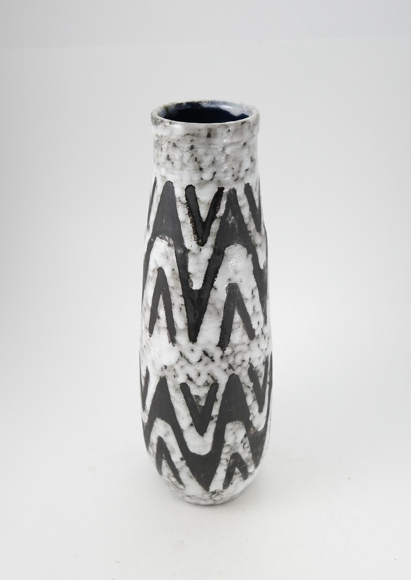 Midcentury handmade ceramic vase, 1970s.