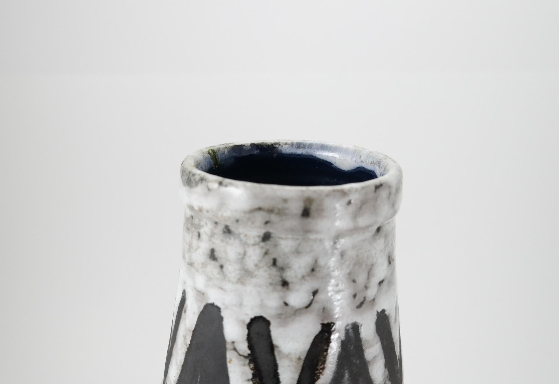 Glazed Midcentury Handmade Ceramic Vase, 1970s