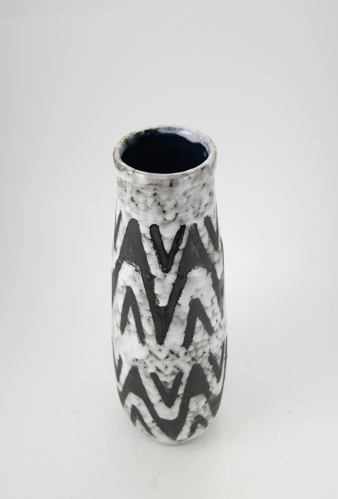 Midcentury Handmade Ceramic Vase, 1970s In Good Condition In Budapest, HU