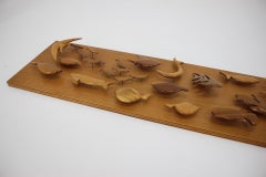 Midcentury Handmade Design Wooden Fish Wall Decoration, 1960s