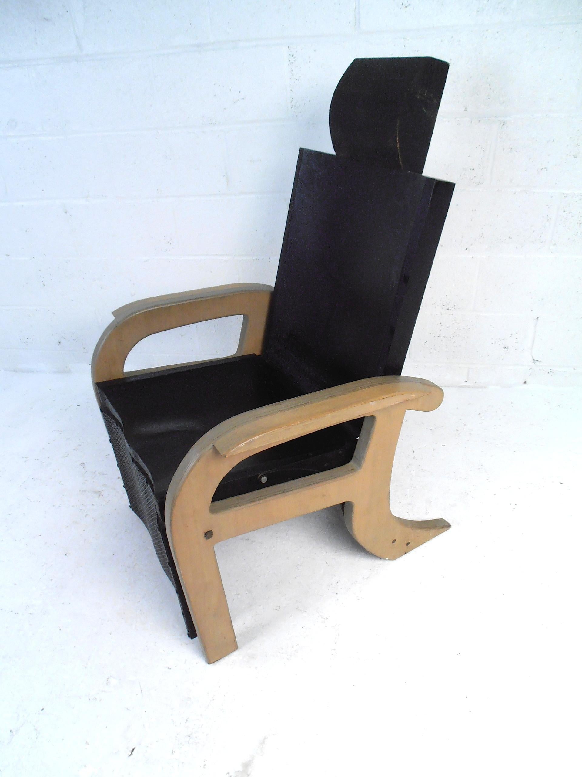 Mid-Century Modern Midcentury Handmade Reclining Chair For Sale