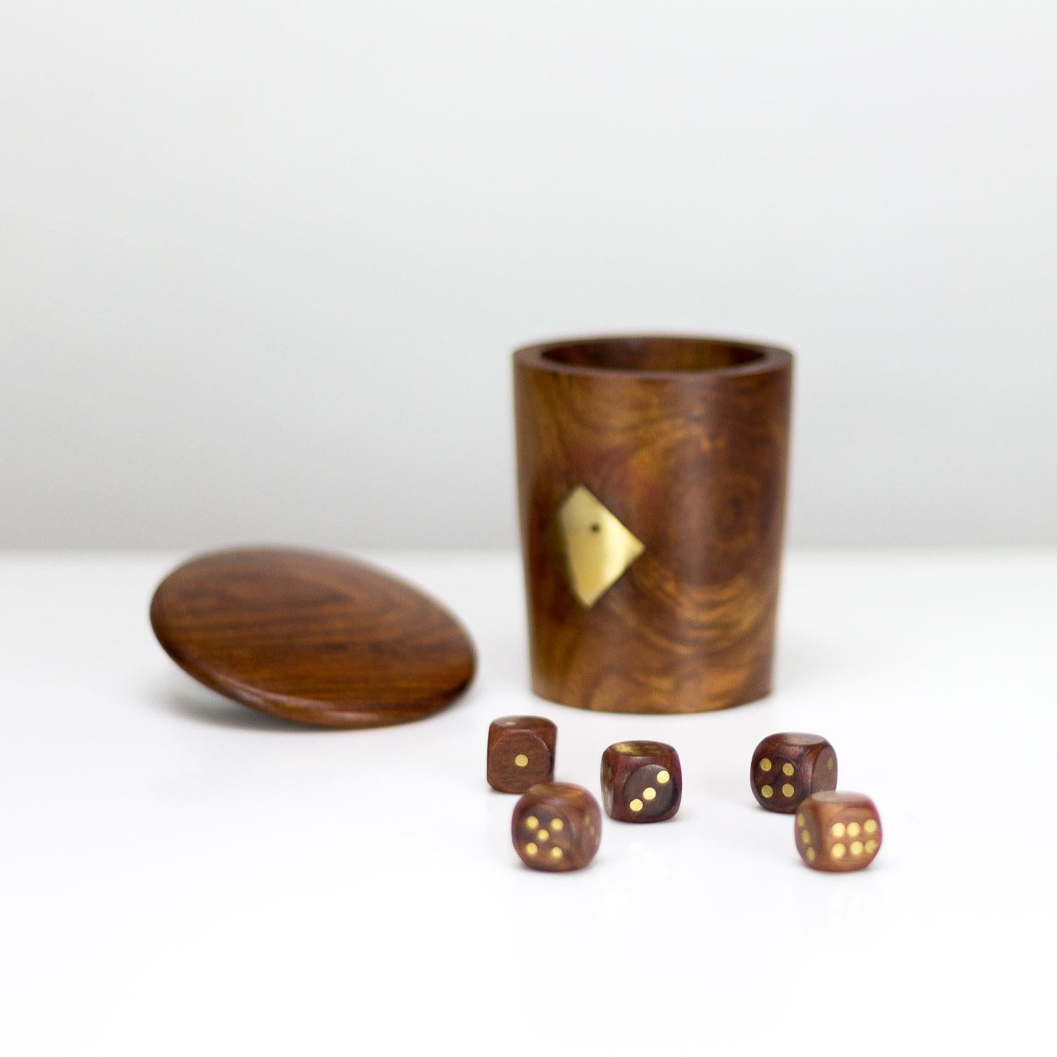 wooden dice cup