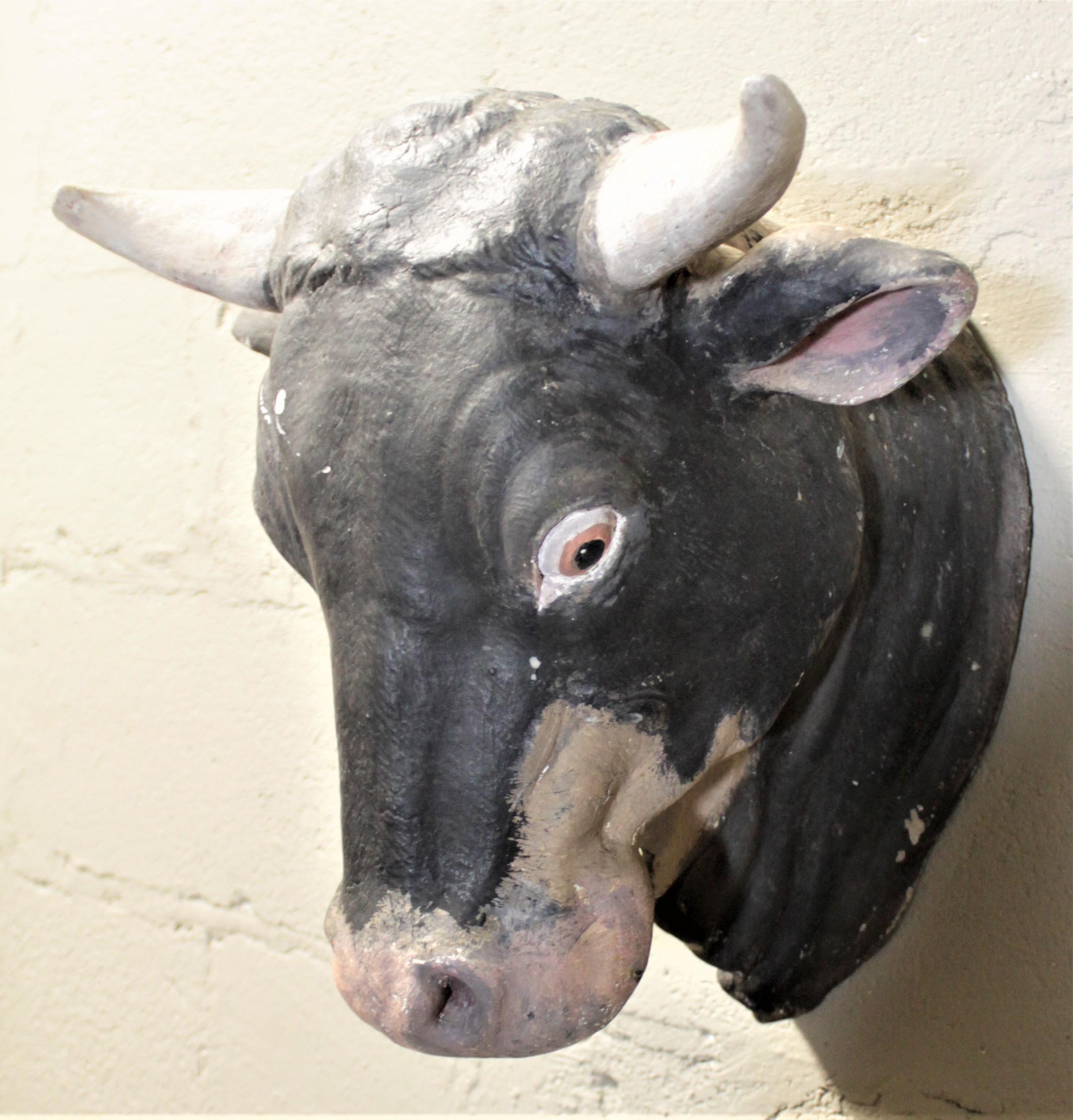 large cow head wall mount