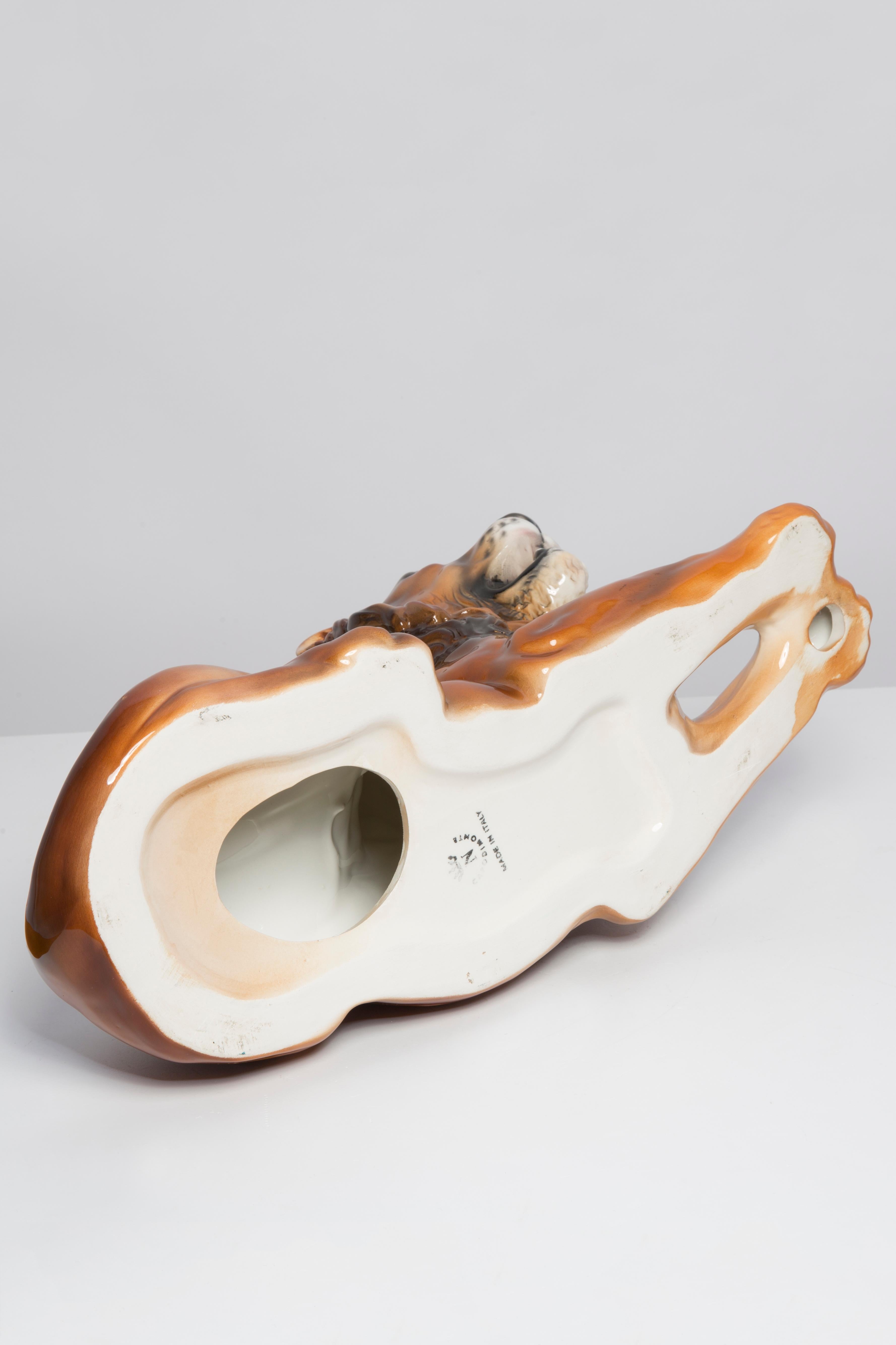 Handbemalte Löwenskulptur aus Keramik aus der Mitte des Jahrhunderts, Italien, 1960er Jahre im Angebot 8