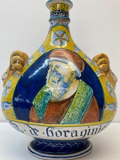 Mid Century Hand Painted Italian Table Lamp, C.1950