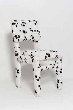 Mid Century Hand Tufting Dalmatian Chair, Rajmund Halas, Poland, 1960s