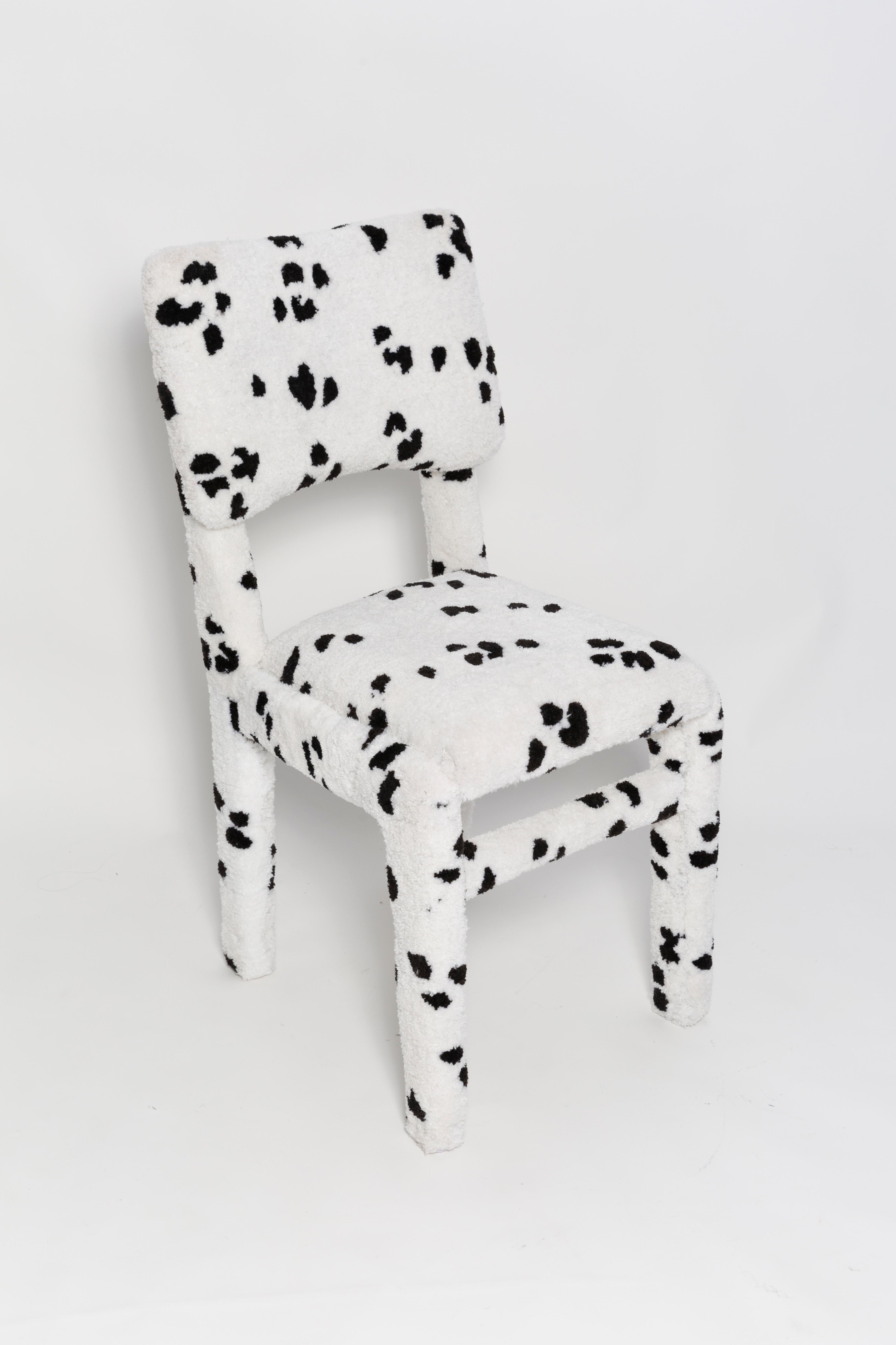 Mid-Century Modern Chaise Dalmatienne tuftée à la main, Rajmund Halas, Pologne, années 1960 en vente
