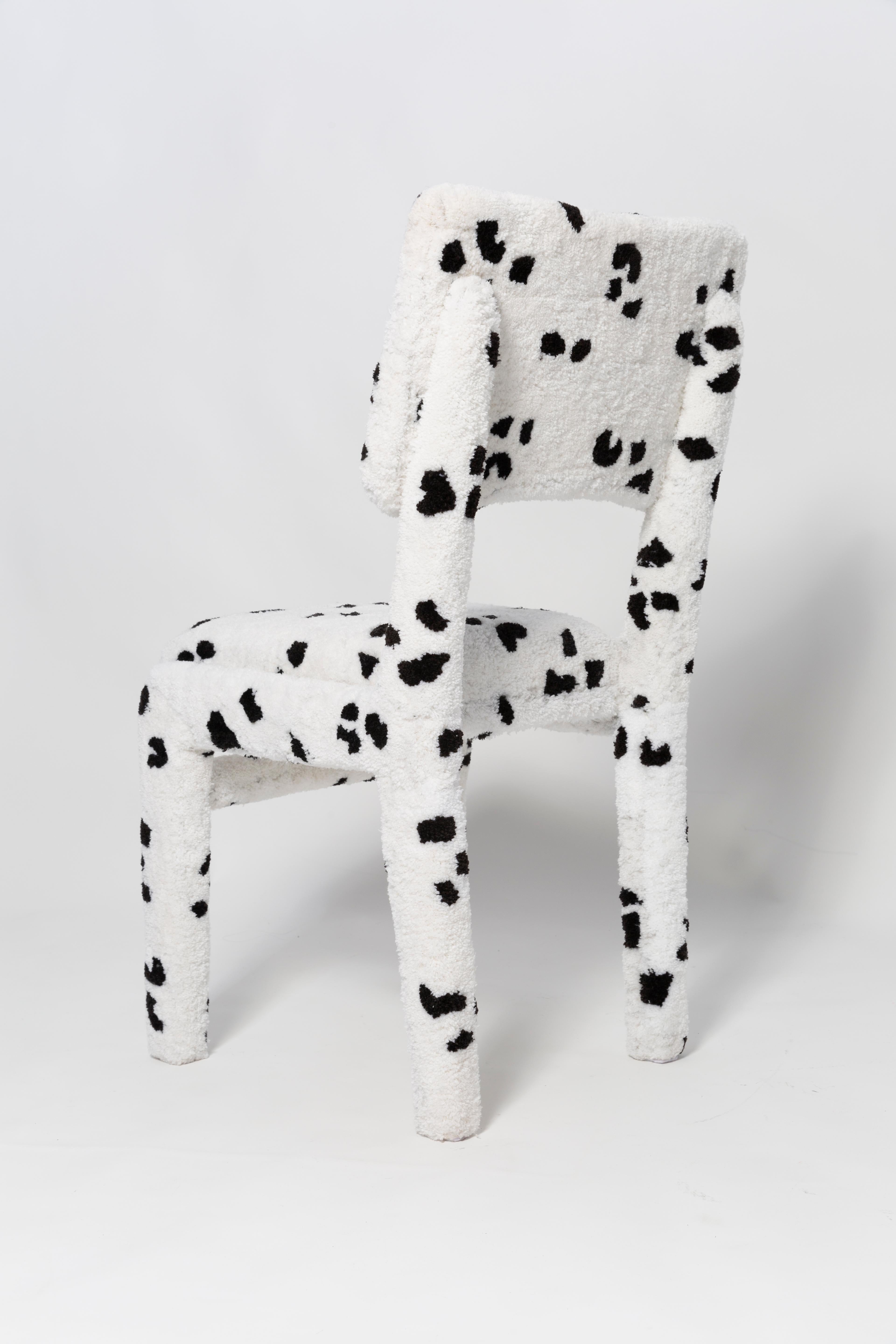 Chaise Dalmatienne tuftée à la main, Rajmund Halas, Pologne, années 1960 en vente 1