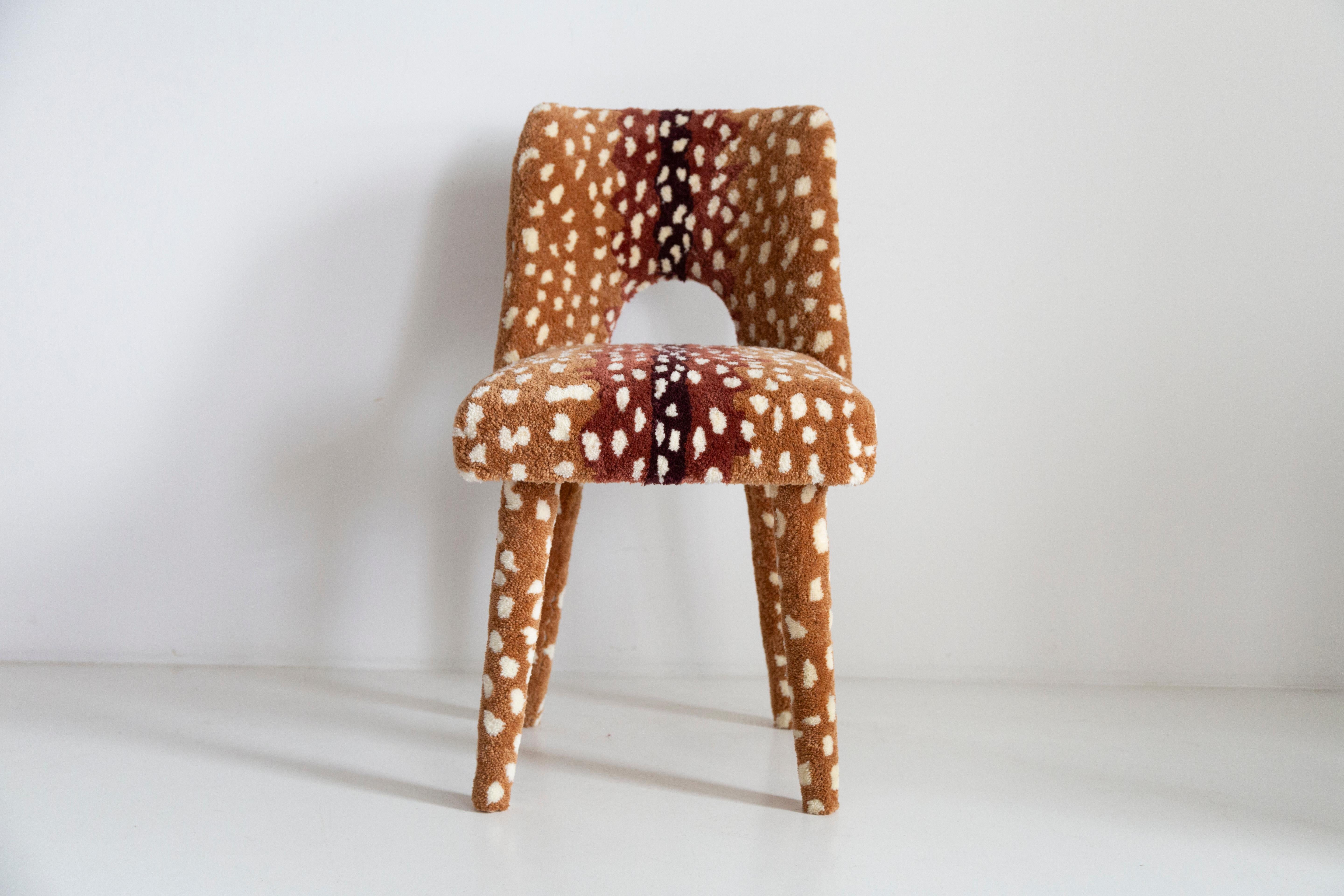 Chaise Bambi en laine de cerf touffetée à la main, Europe, années 1960 en vente 2