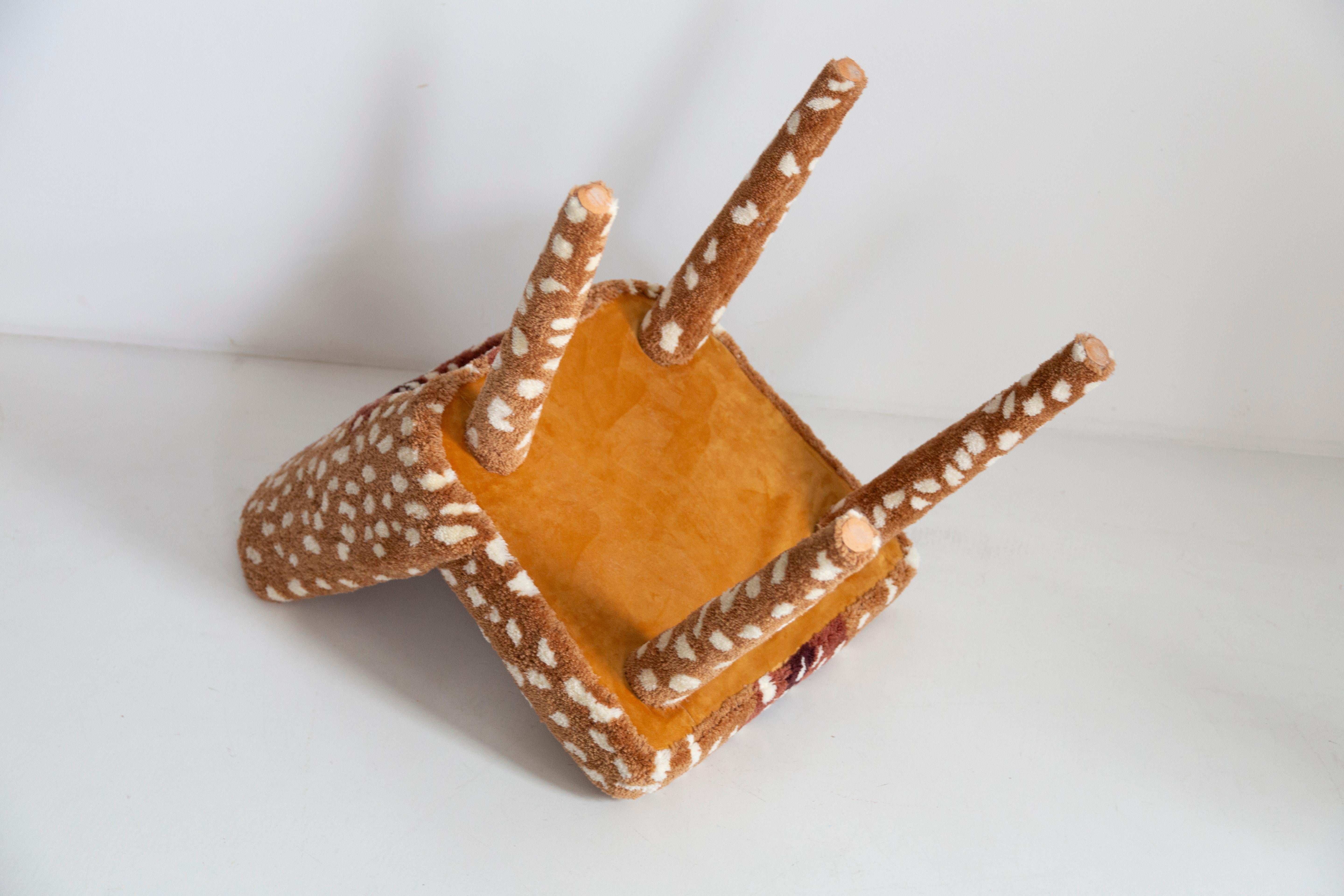 Chaise Bambi en laine de cerf touffetée à la main, Europe, années 1960 en vente 3