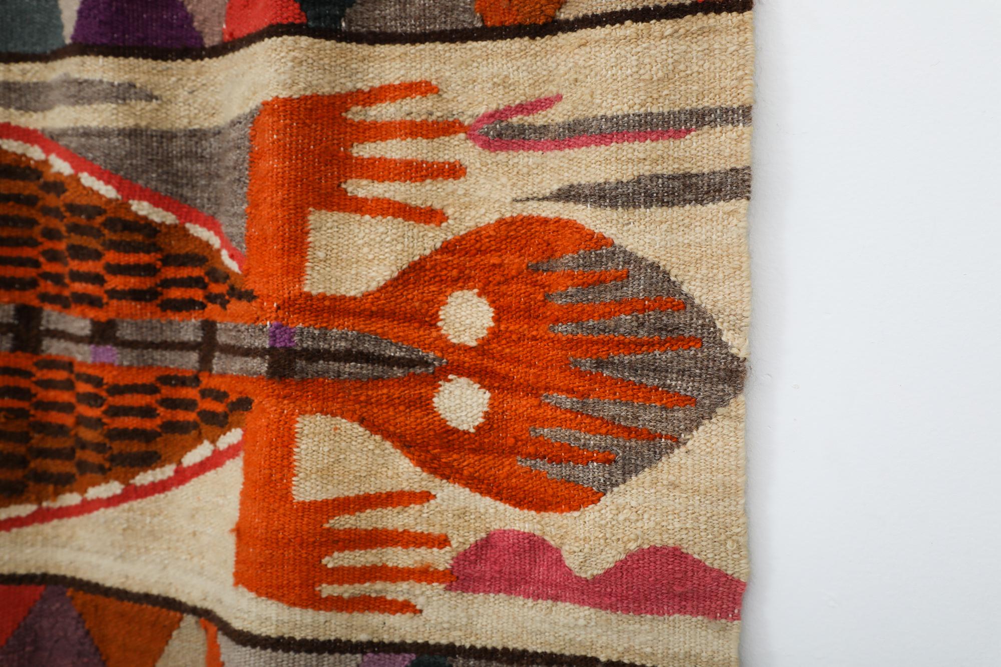 Mid-Century, hand-woven Salasaca tapestry In Good Condition For Sale In Los Angeles, CA