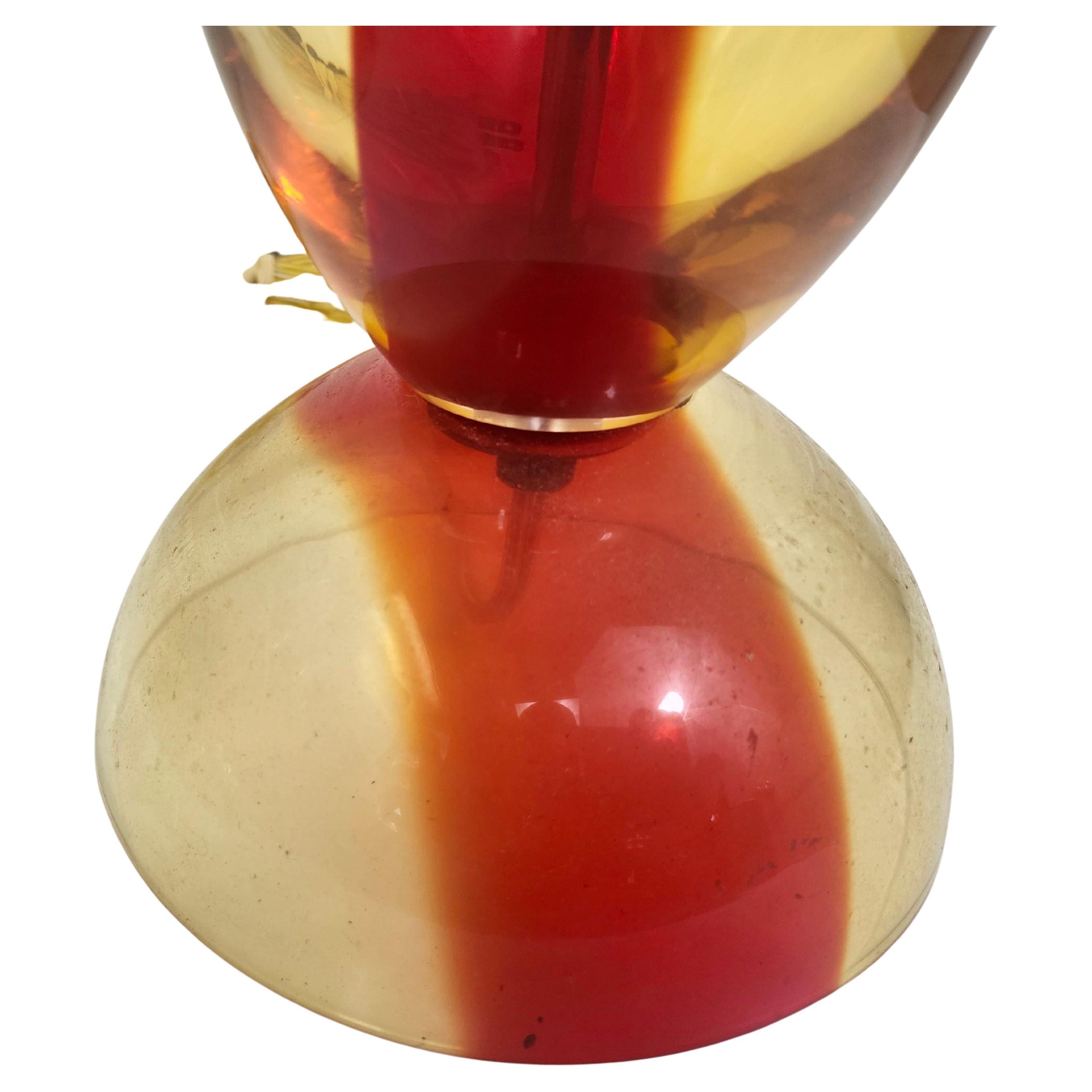 Hand-Crafted Mid Century HandBlown Art Glass Table Lamps by Waterford Evolution C1980 For Sale