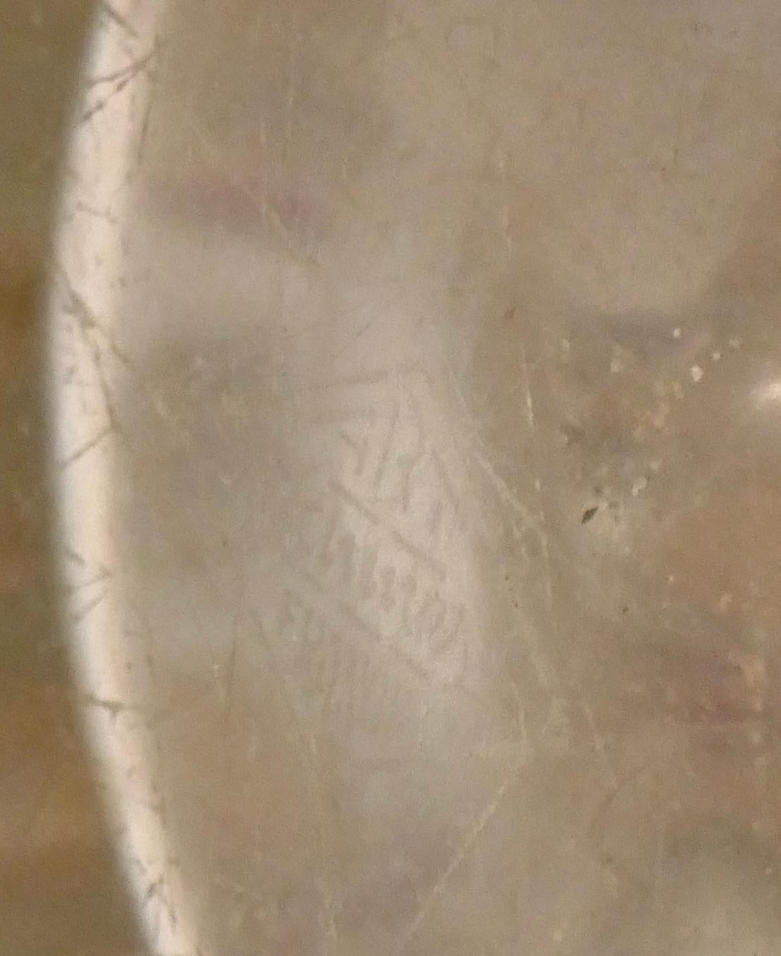 Jarrón de cristal soplado de mediados de siglo de Art Vannes Cristal en venta