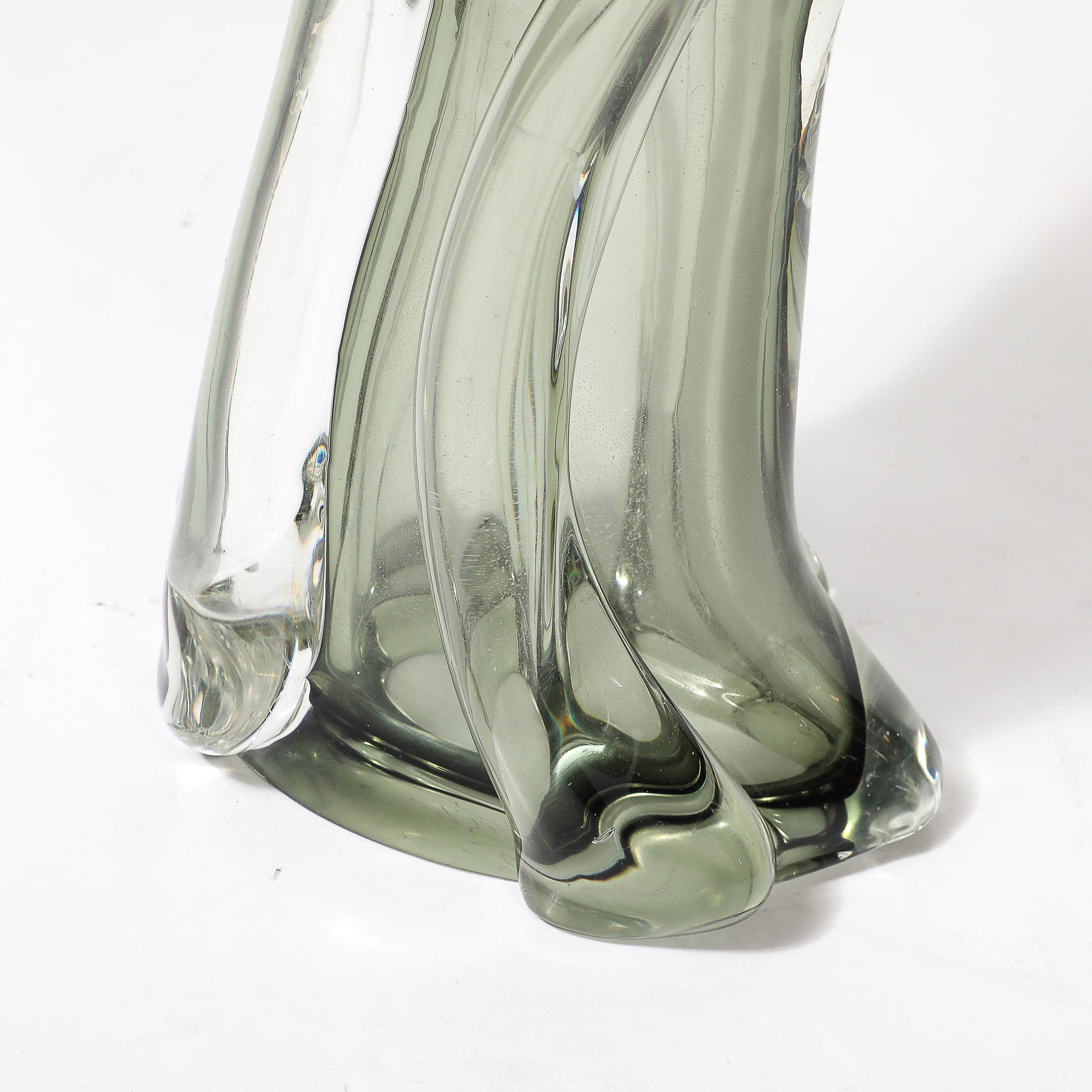 Scultura di ritratto astratto in vetro di Murano soffiato a mano di metà secolo di Mario Badioli in vendita 3