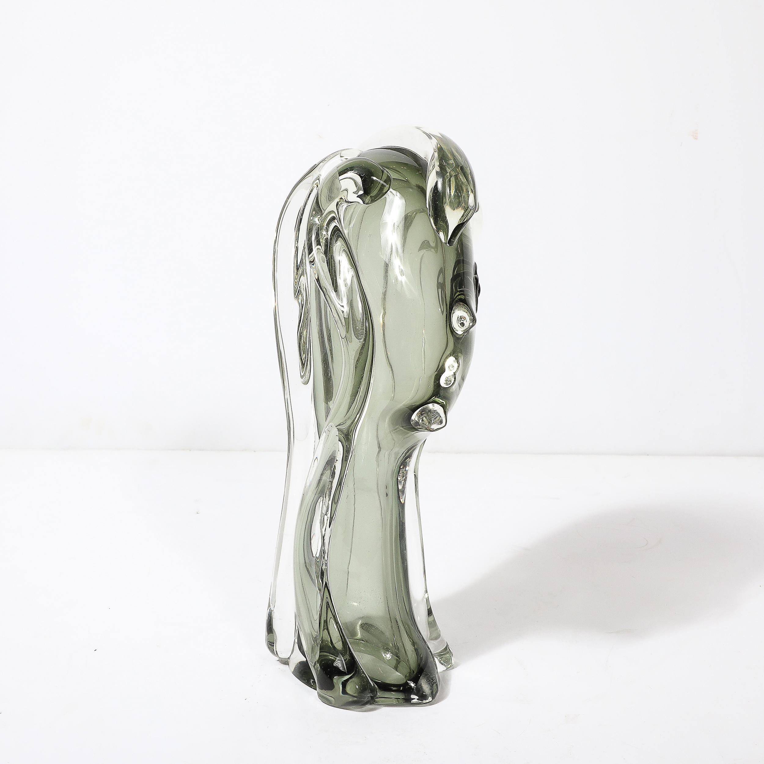 Scultura di ritratto astratto in vetro di Murano soffiato a mano di metà secolo di Mario Badioli in vendita 4