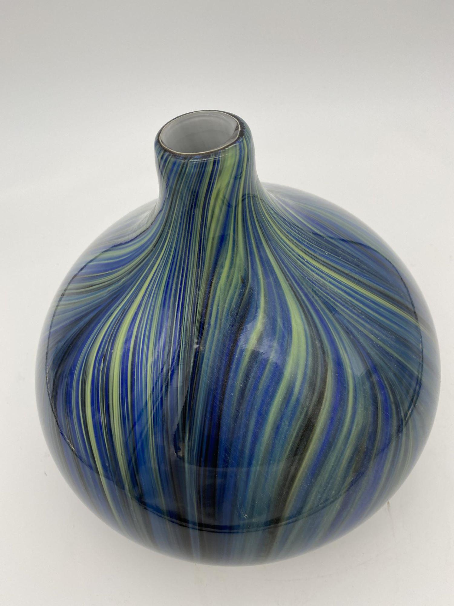 swirled glass vase