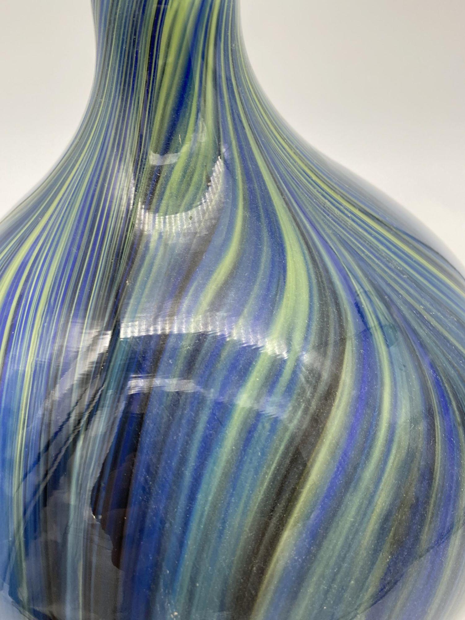 swirl art glass vase