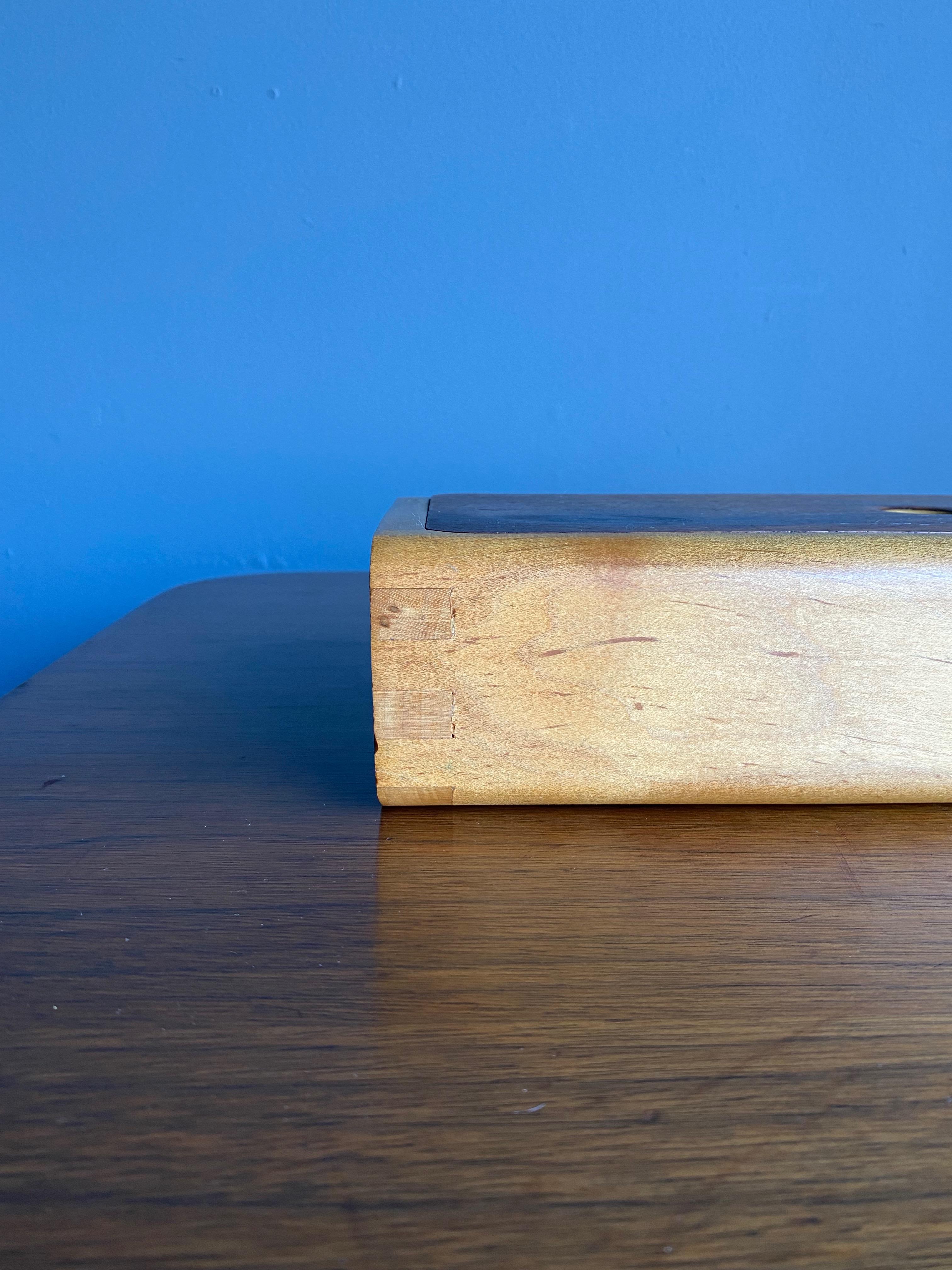 Mid Century Handcrafted Wooden Box 2