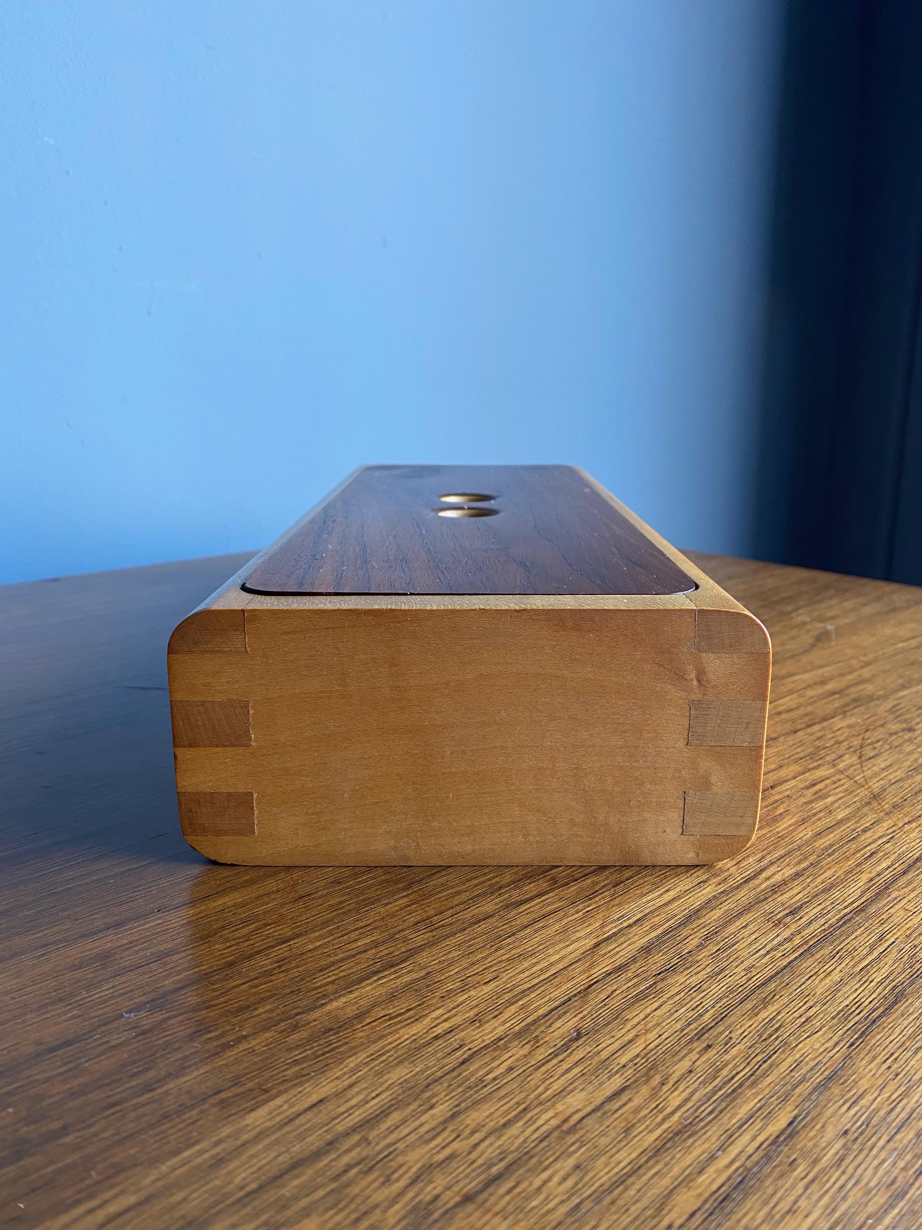 Mid Century Handcrafted Wooden Box 4
