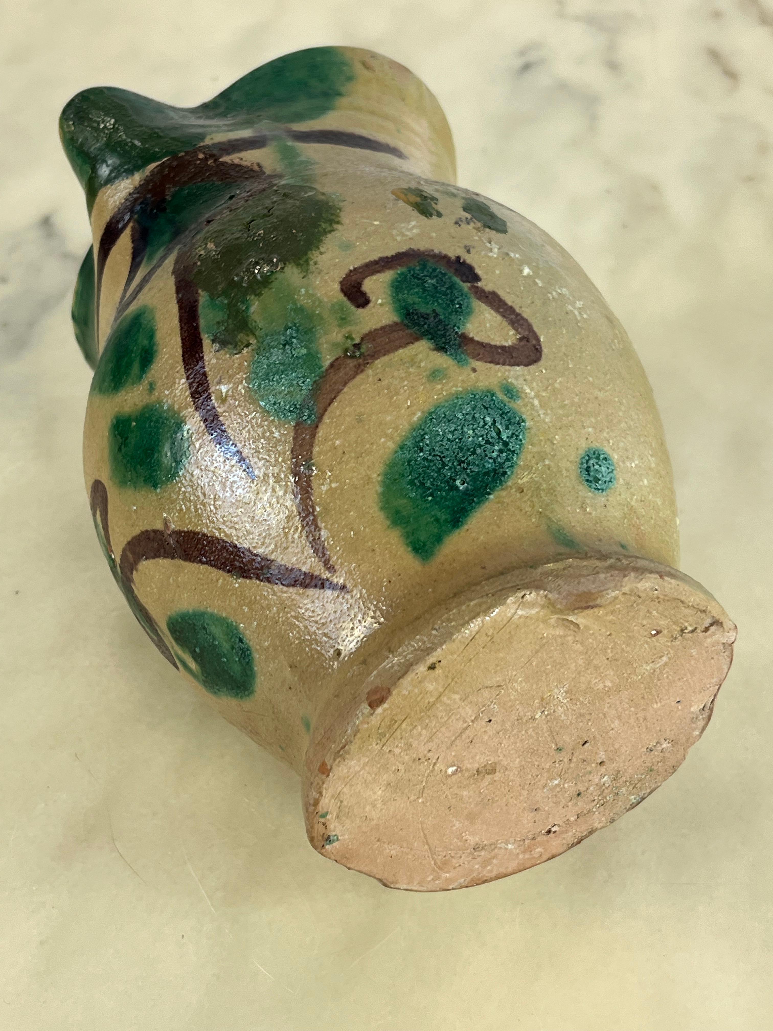 Mid-century Handmade Burgio Ceramic Jug 1930s For Sale 6
