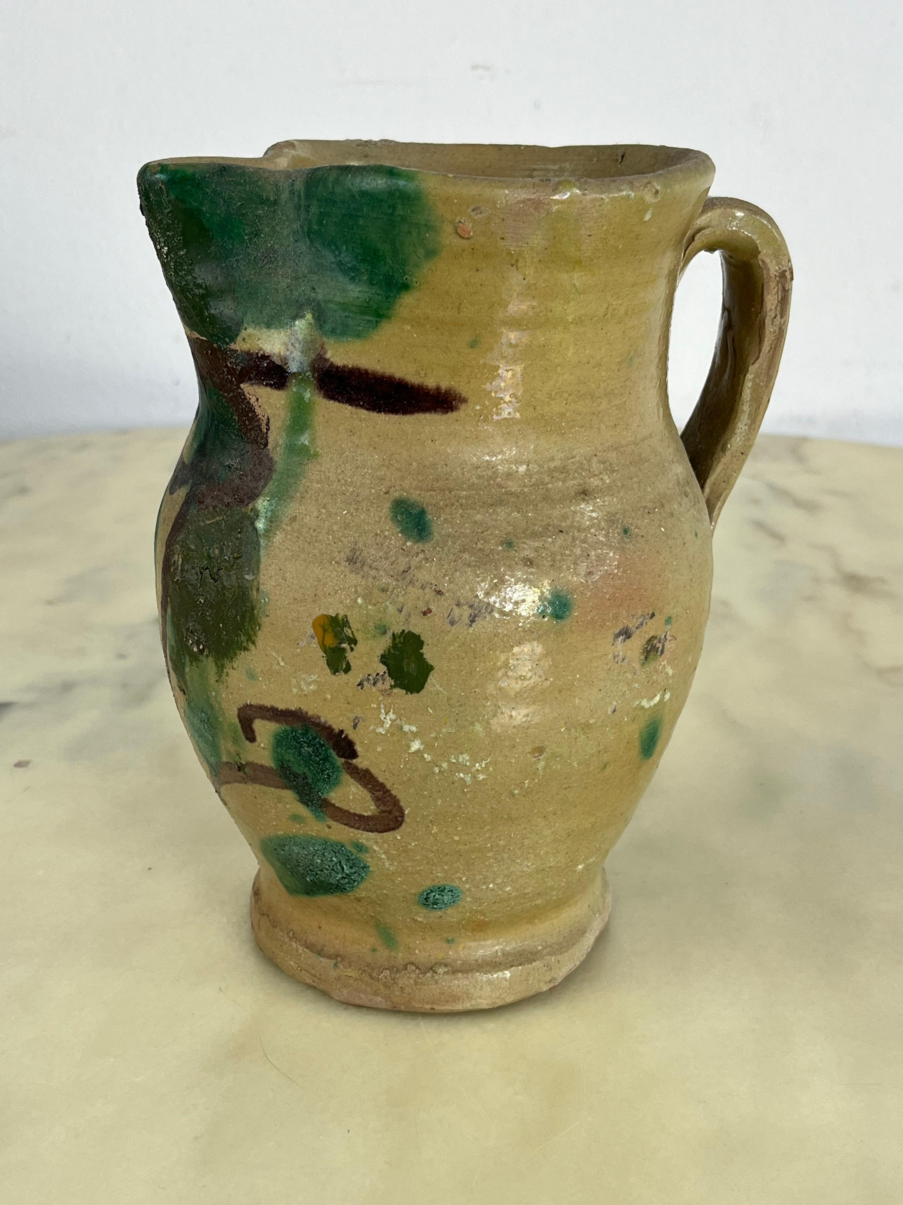 Mid-century handmade Burgio ceramic jug 1930s
Intact, small 