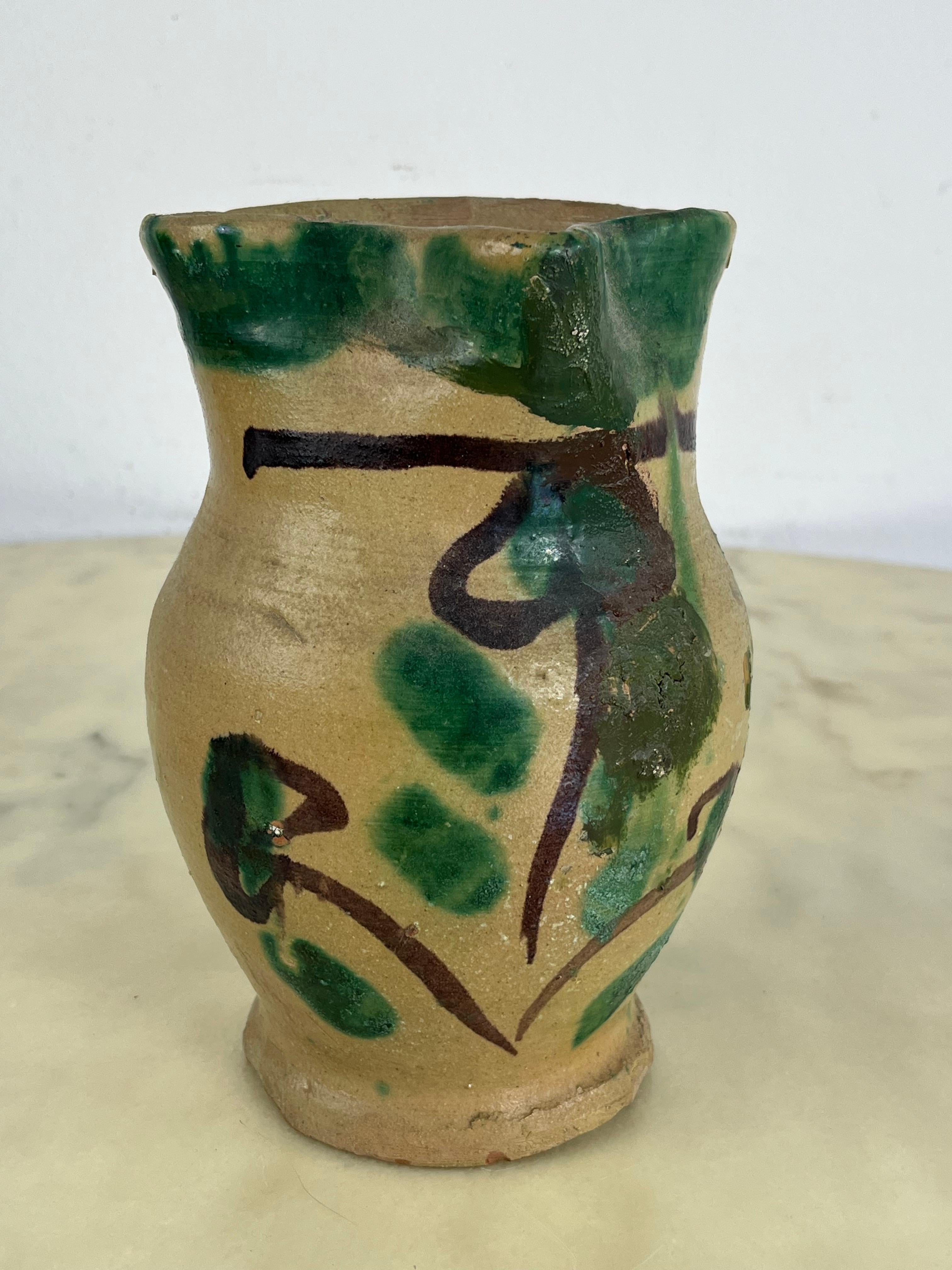 Mid-20th Century Mid-century Handmade Burgio Ceramic Jug 1930s For Sale