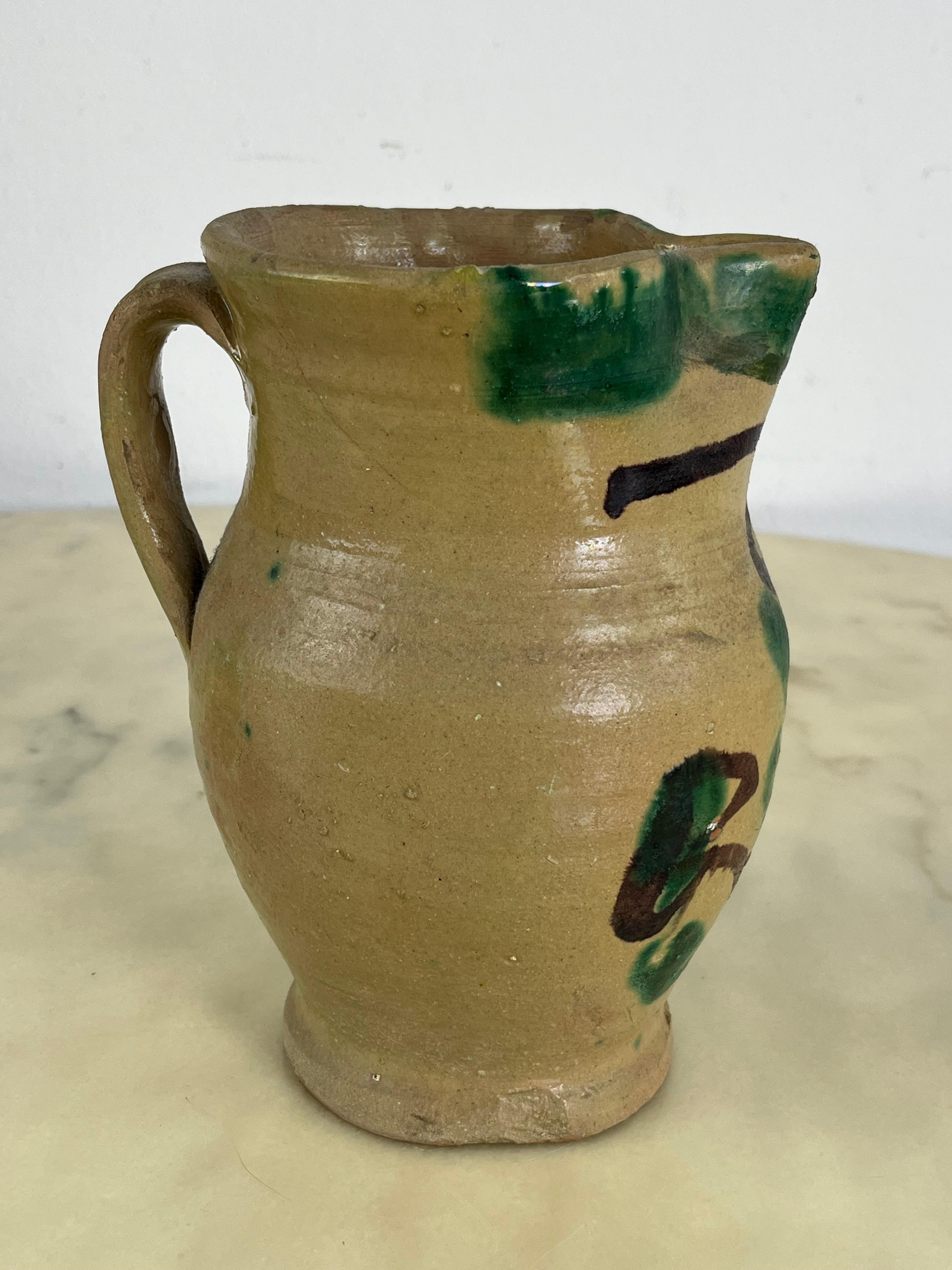 Mid-century Handmade Burgio Ceramic Jug 1930s For Sale 1