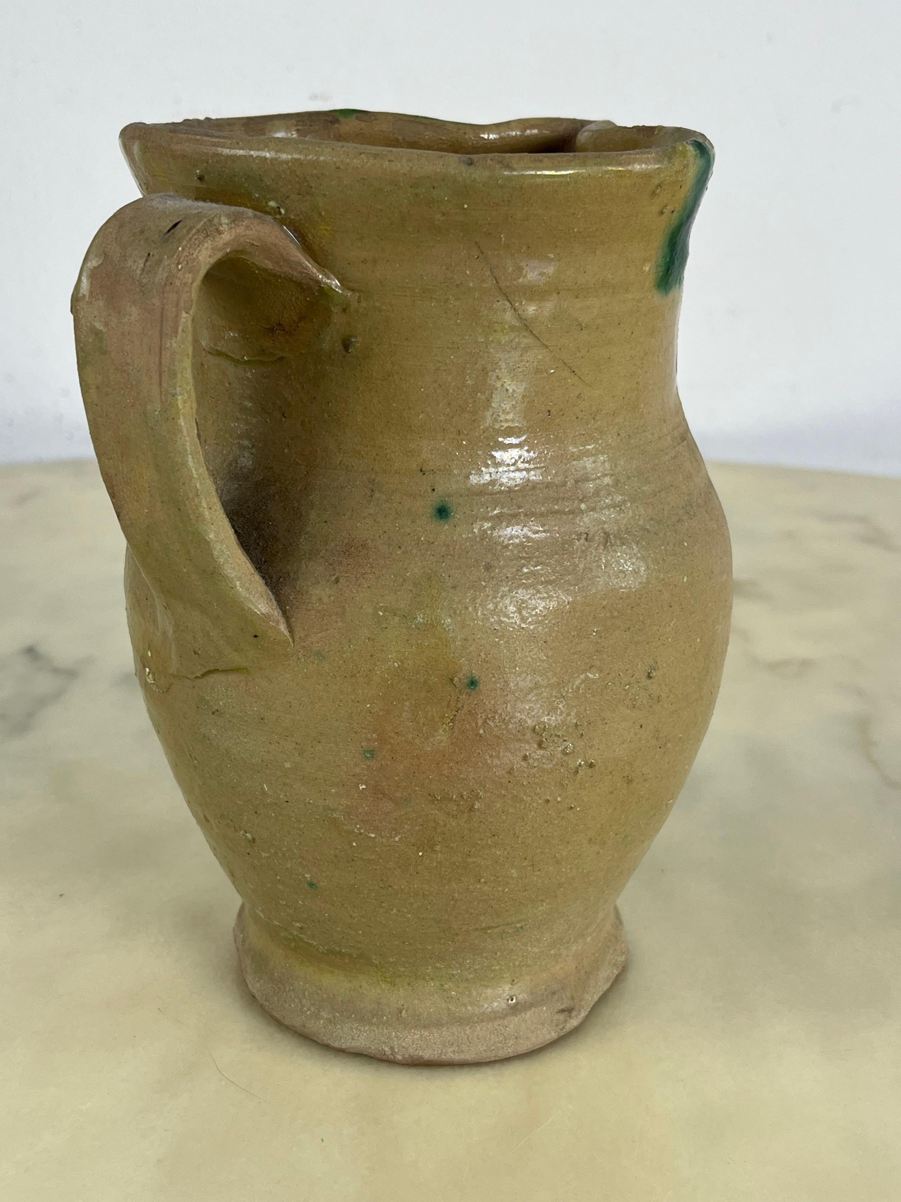 Mid-century Handmade Burgio Ceramic Jug 1930s For Sale 2