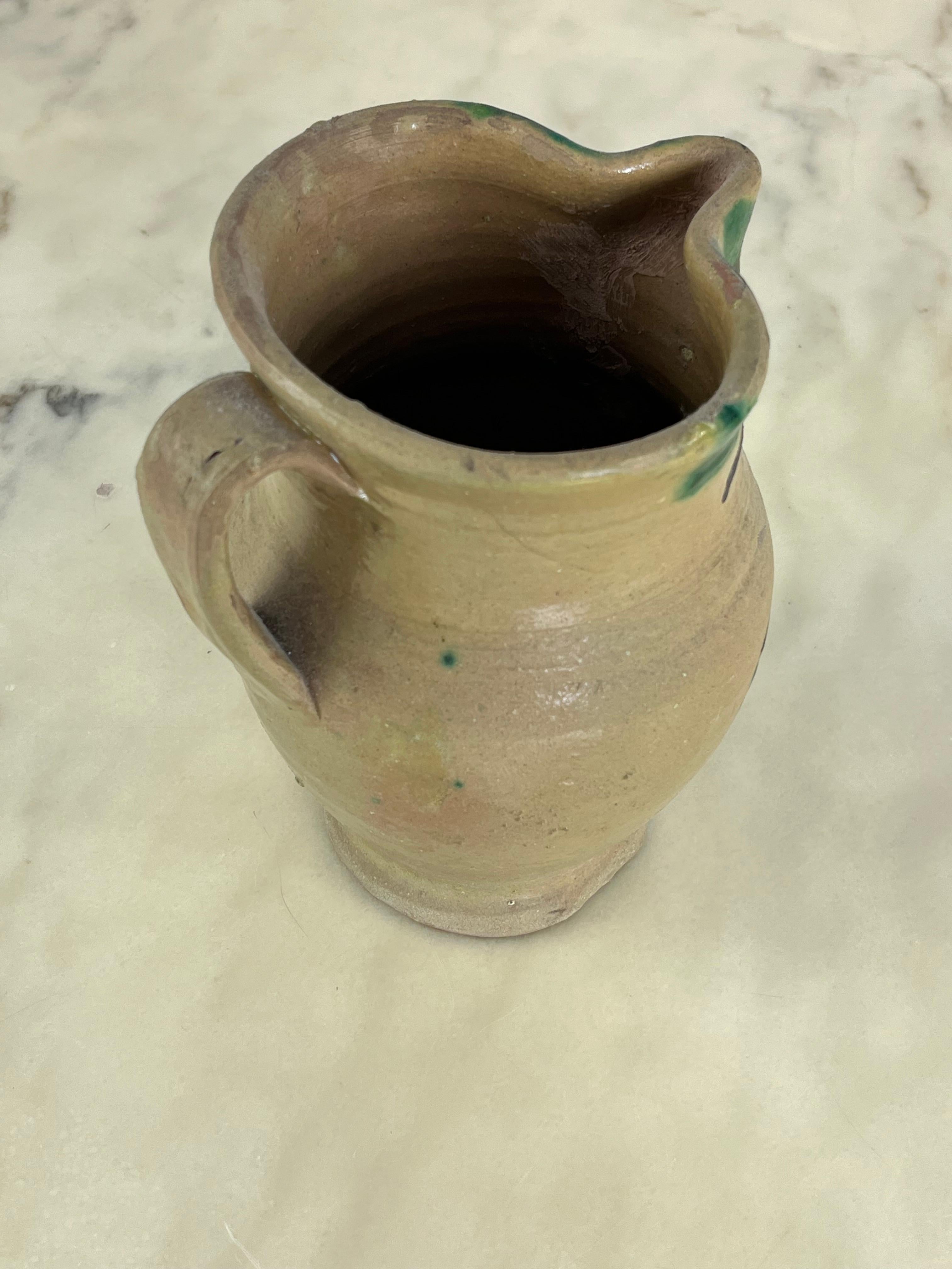 Mid-century Handmade Burgio Ceramic Jug 1930s For Sale 2