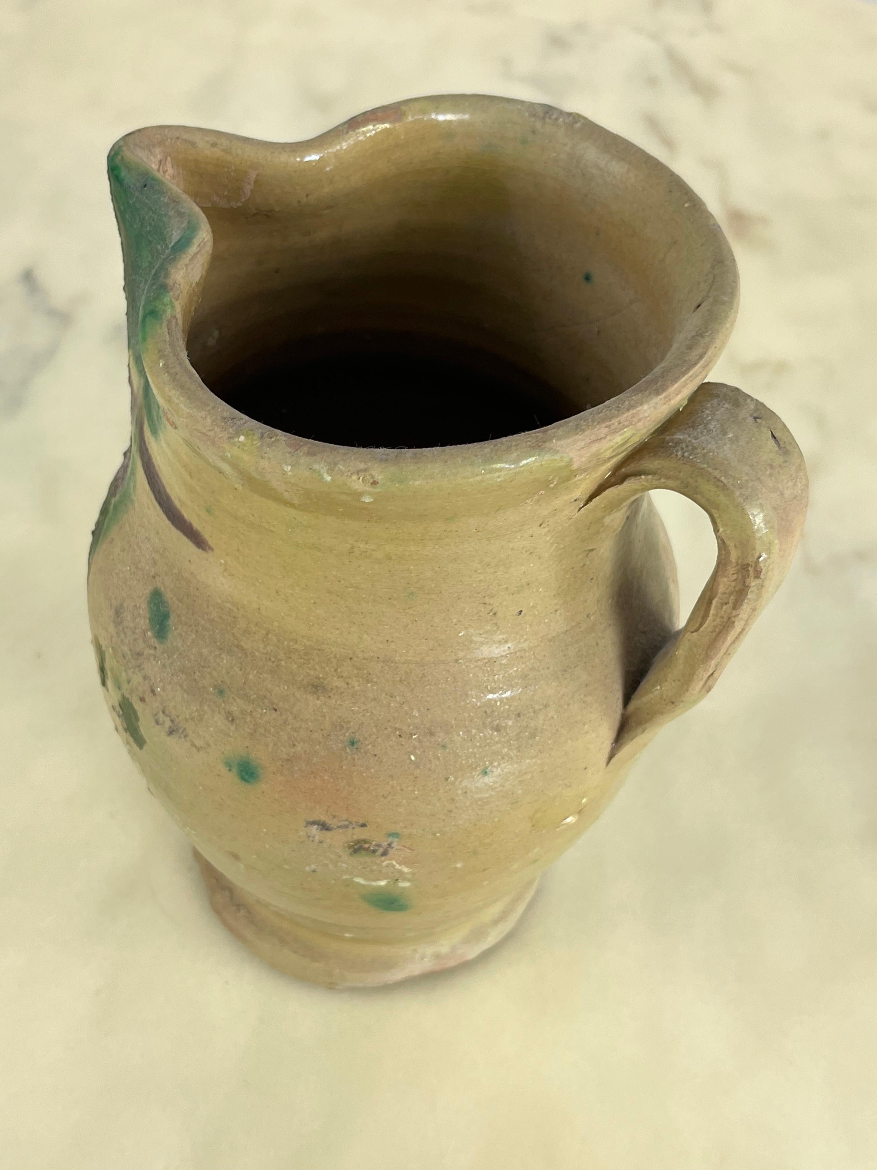 Mid-century Handmade Burgio Ceramic Jug 1930s For Sale 4