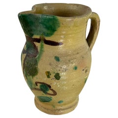 Used Mid-century Handmade Burgio Ceramic Jug 1930s