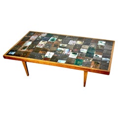 Mid Century Handmade Ceramic Tile Mosaic Coffee Table by Gerard Havekes 1960s