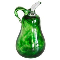 Vintage Mid Century Handmade Crystal Glass Pear, Poland, Europe, 1960s.