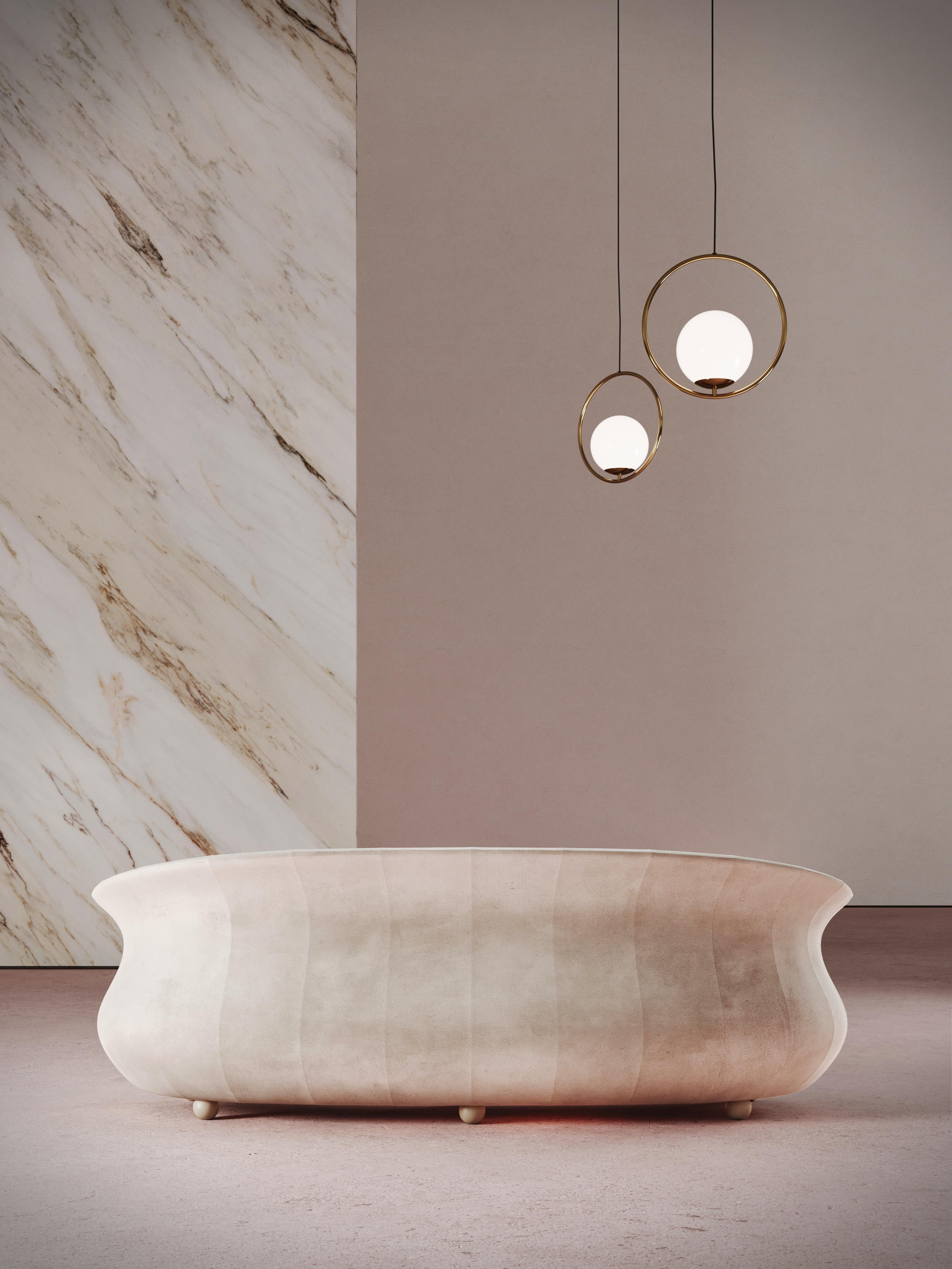 Mid Century Handmade Exceptional Design Curved Verona Sofa For Sale 3